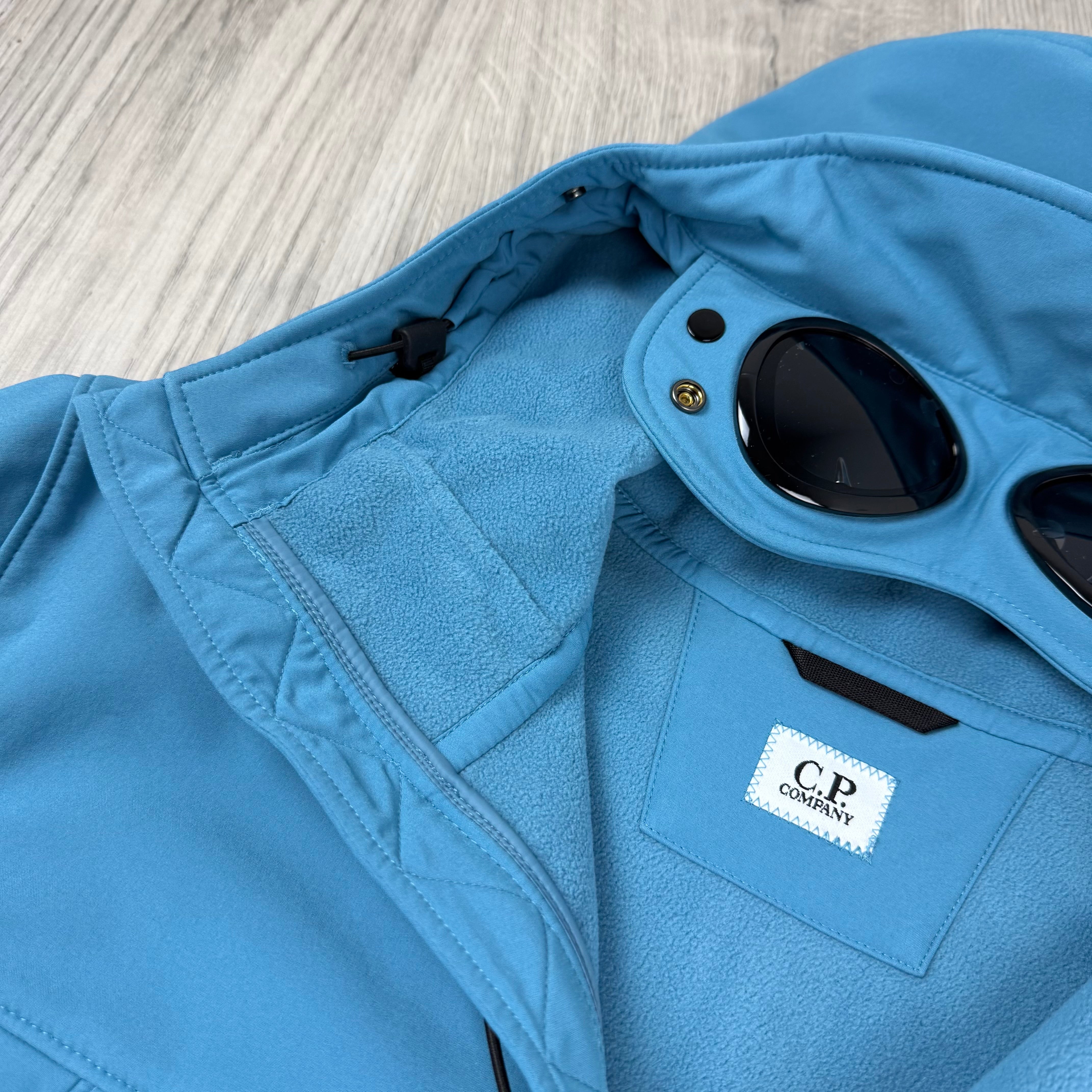 CP Company Shell Goggle Jacket - Aegean Blue