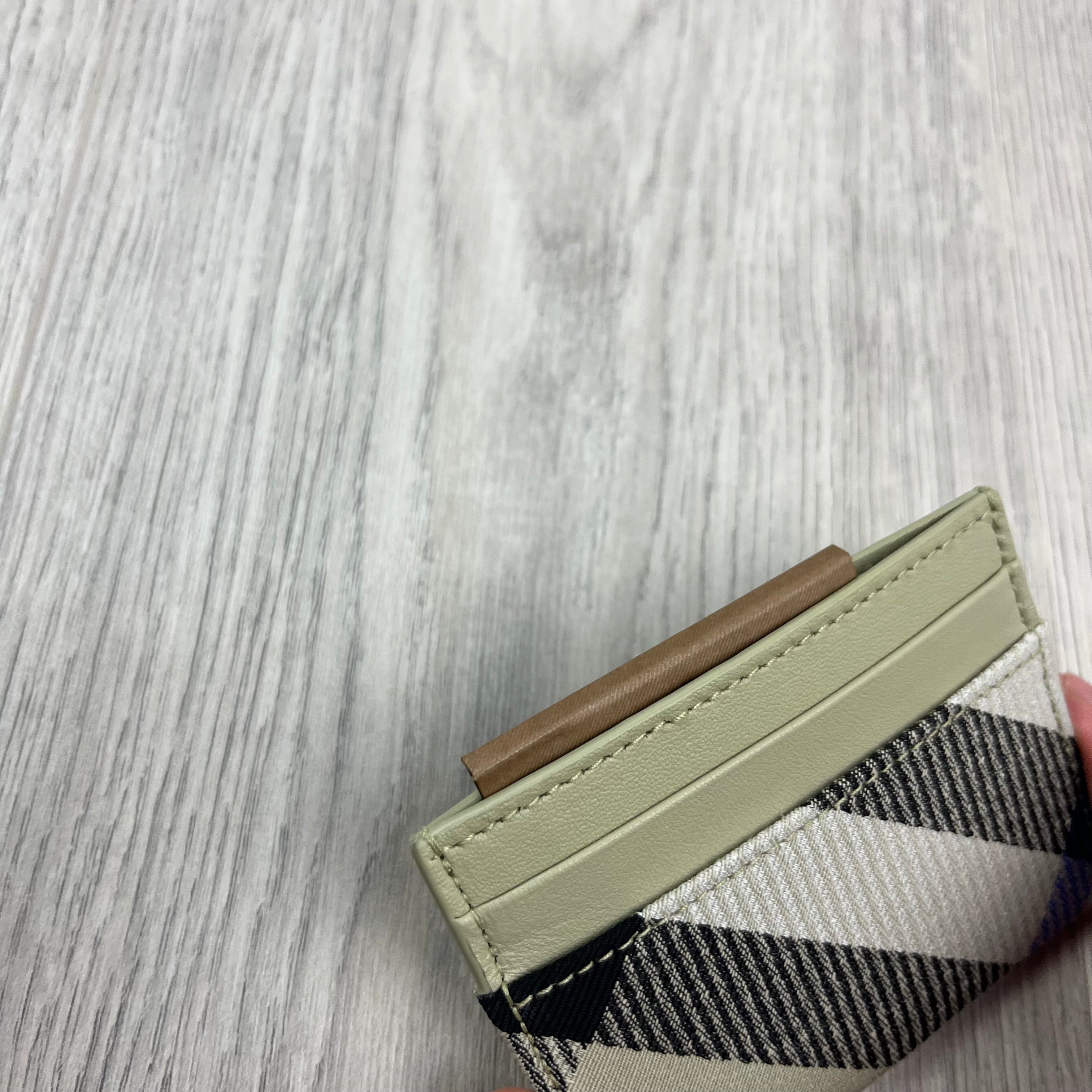 Burberry Cardholder in Lichen. On sale at Open Attire.