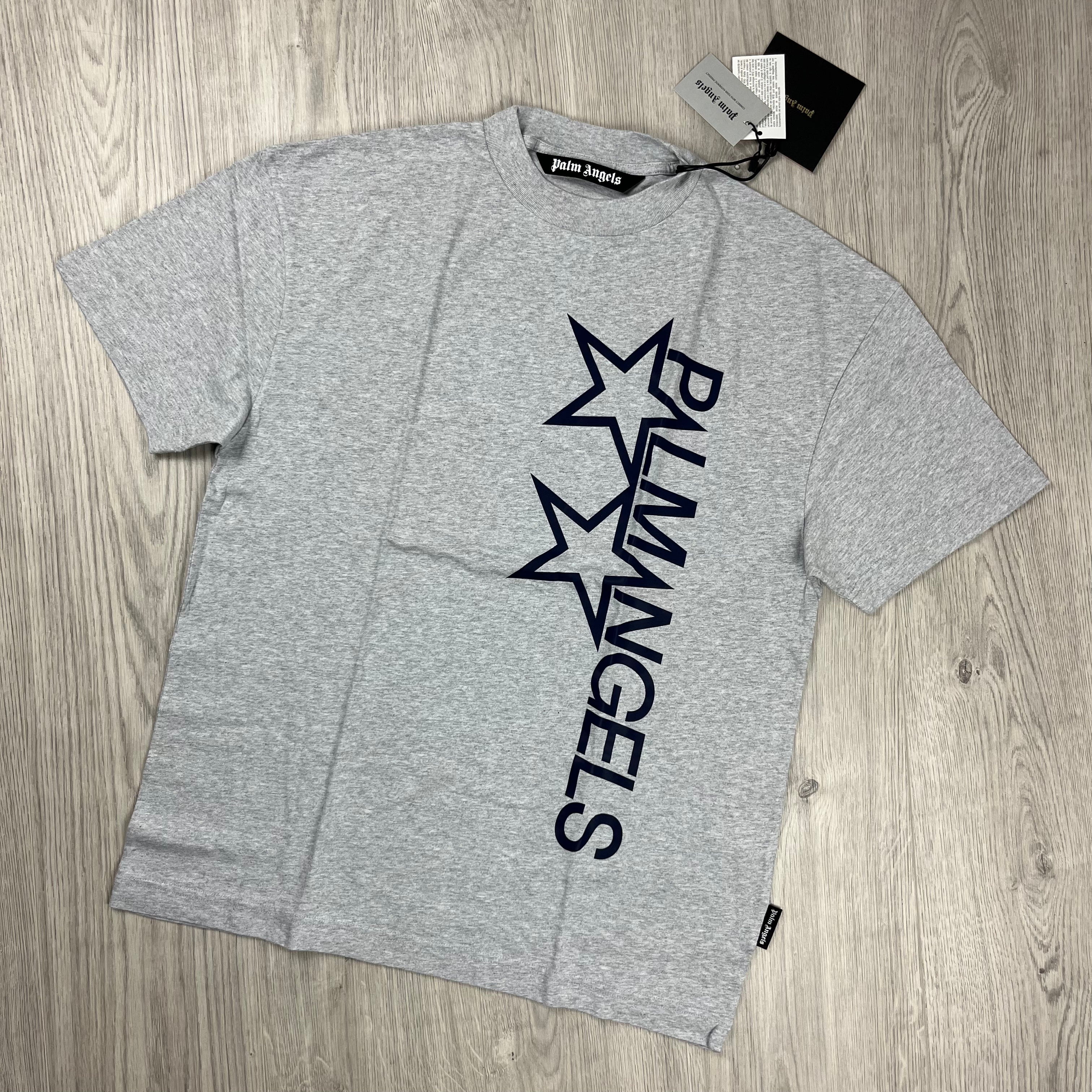 Palm Angels Racing Star T-Shirt - Grey