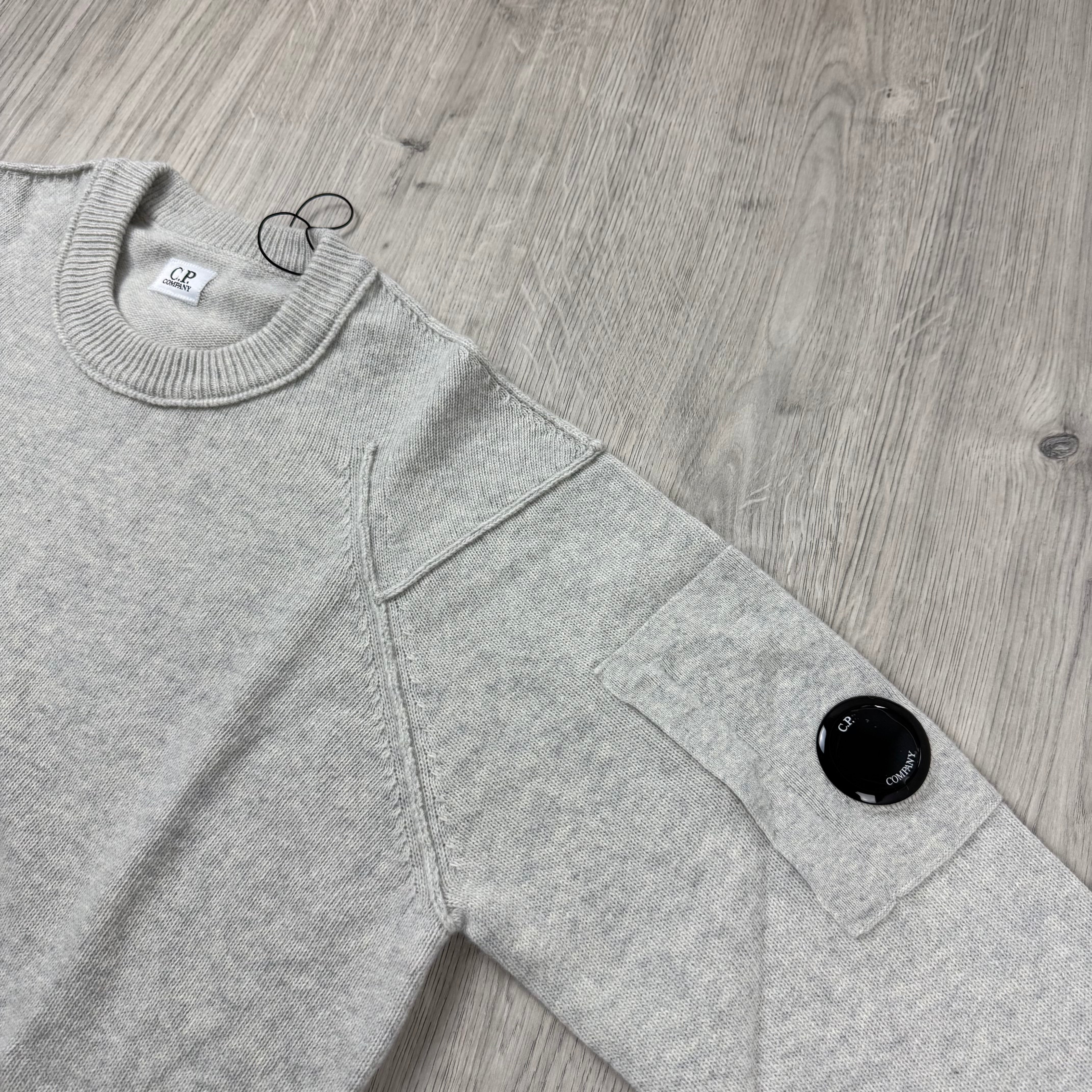 CP Company Knit Sweatshirt - Off White Melange