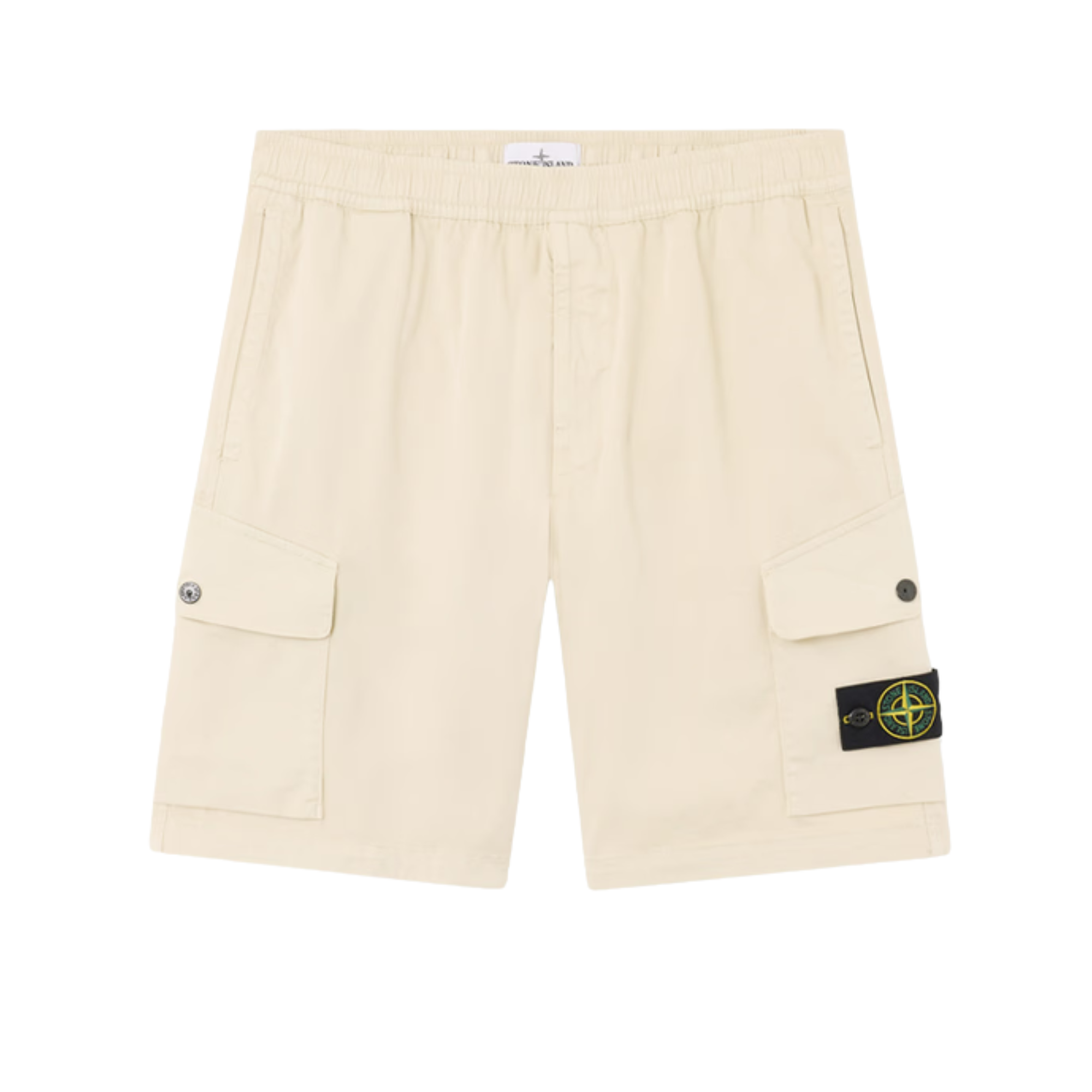 Men's Stone Island Cargo Shorts in Sand. On sale at Open Attire.
