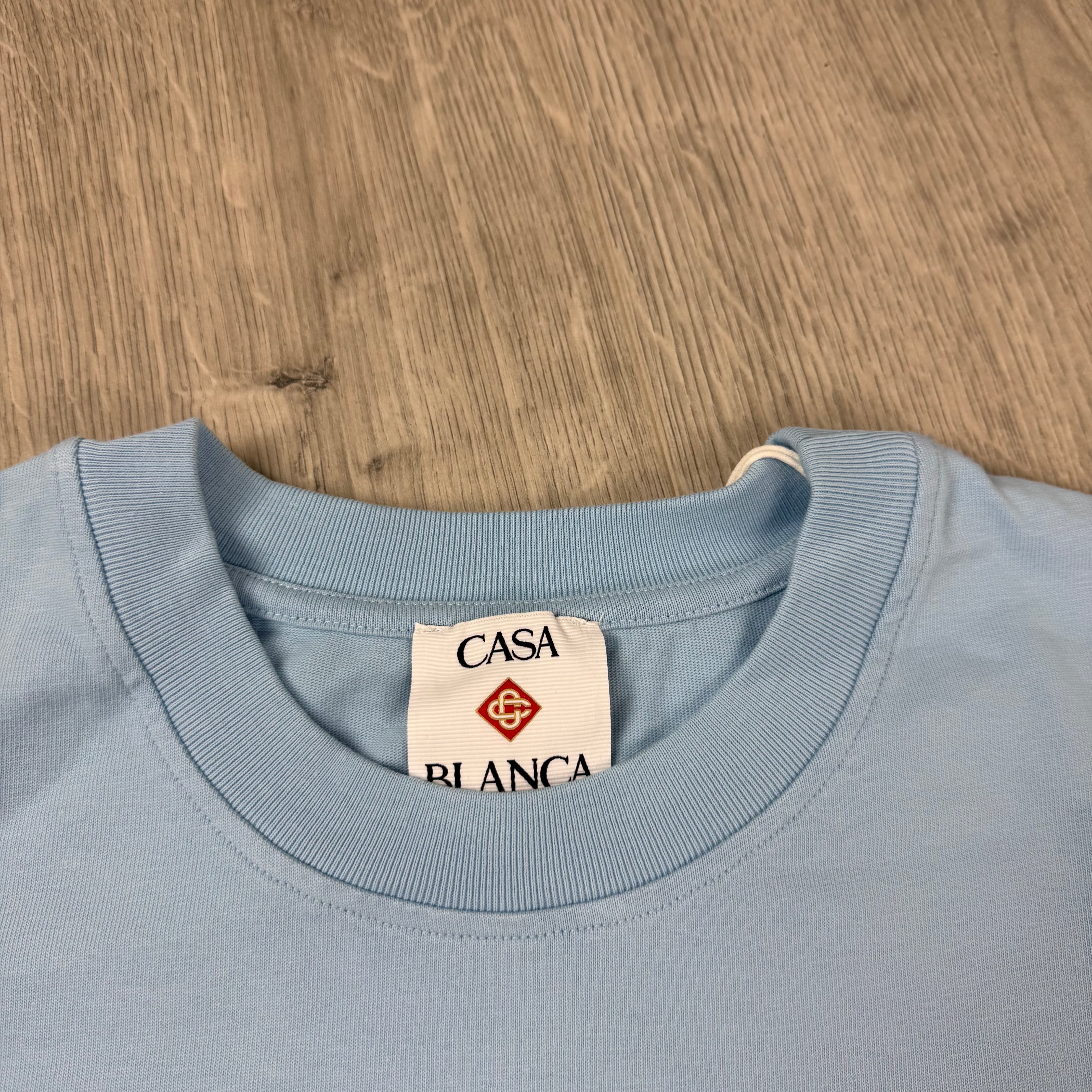 Casablanca 'Montagne' T-Shirt - Pale Blue