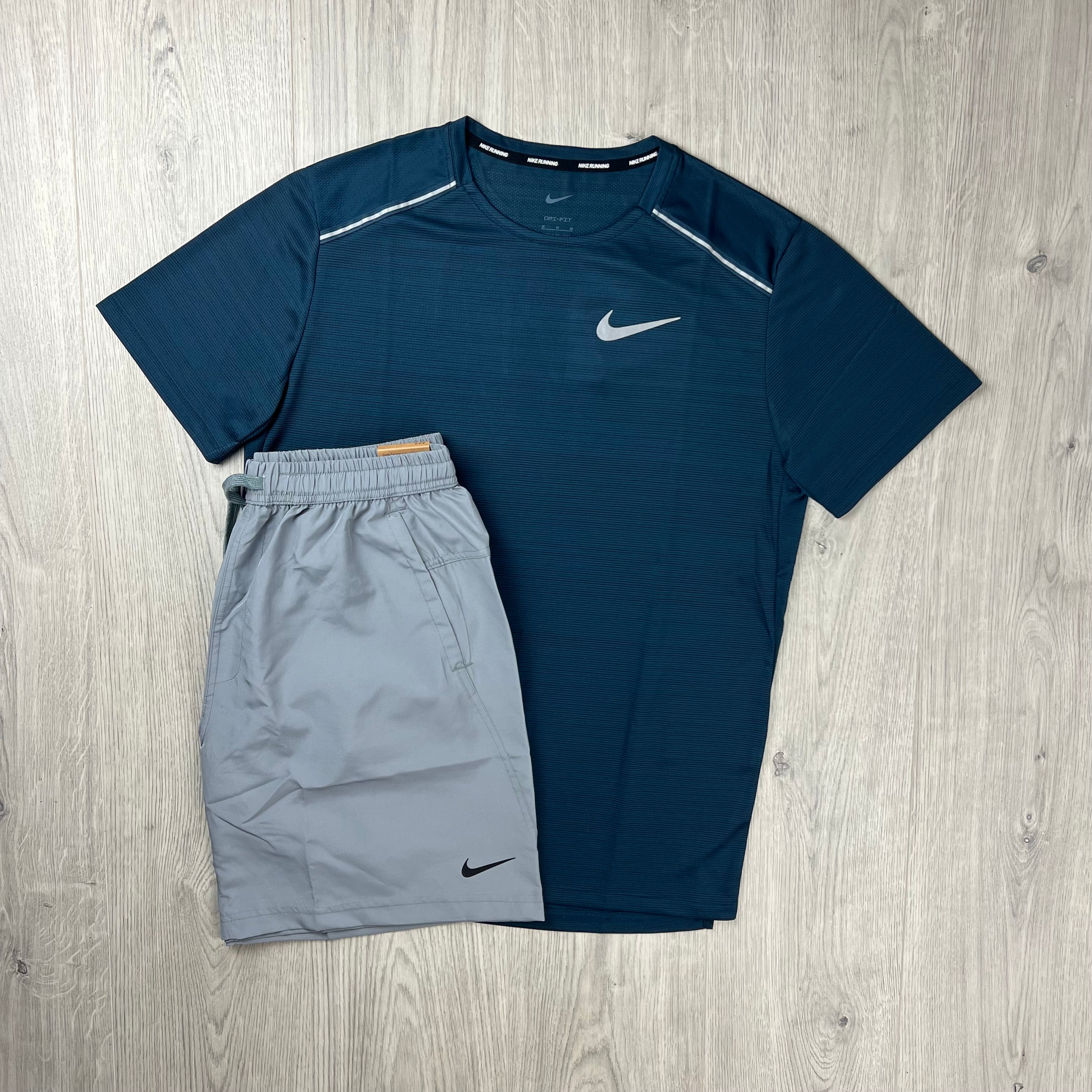 Nike 'Miler' Set - Navy/Grey