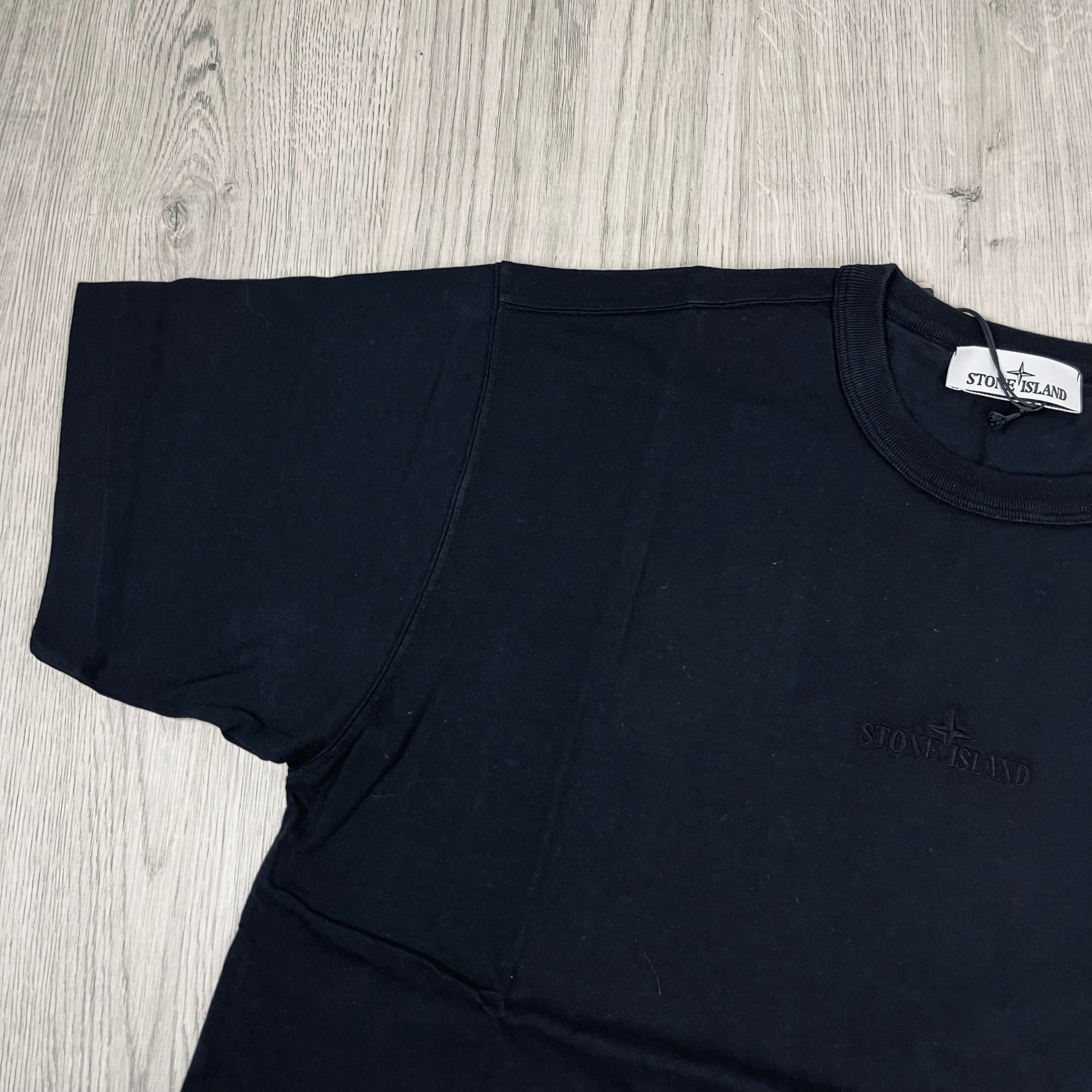 Stone Island Embroidered T-Shirt - Black