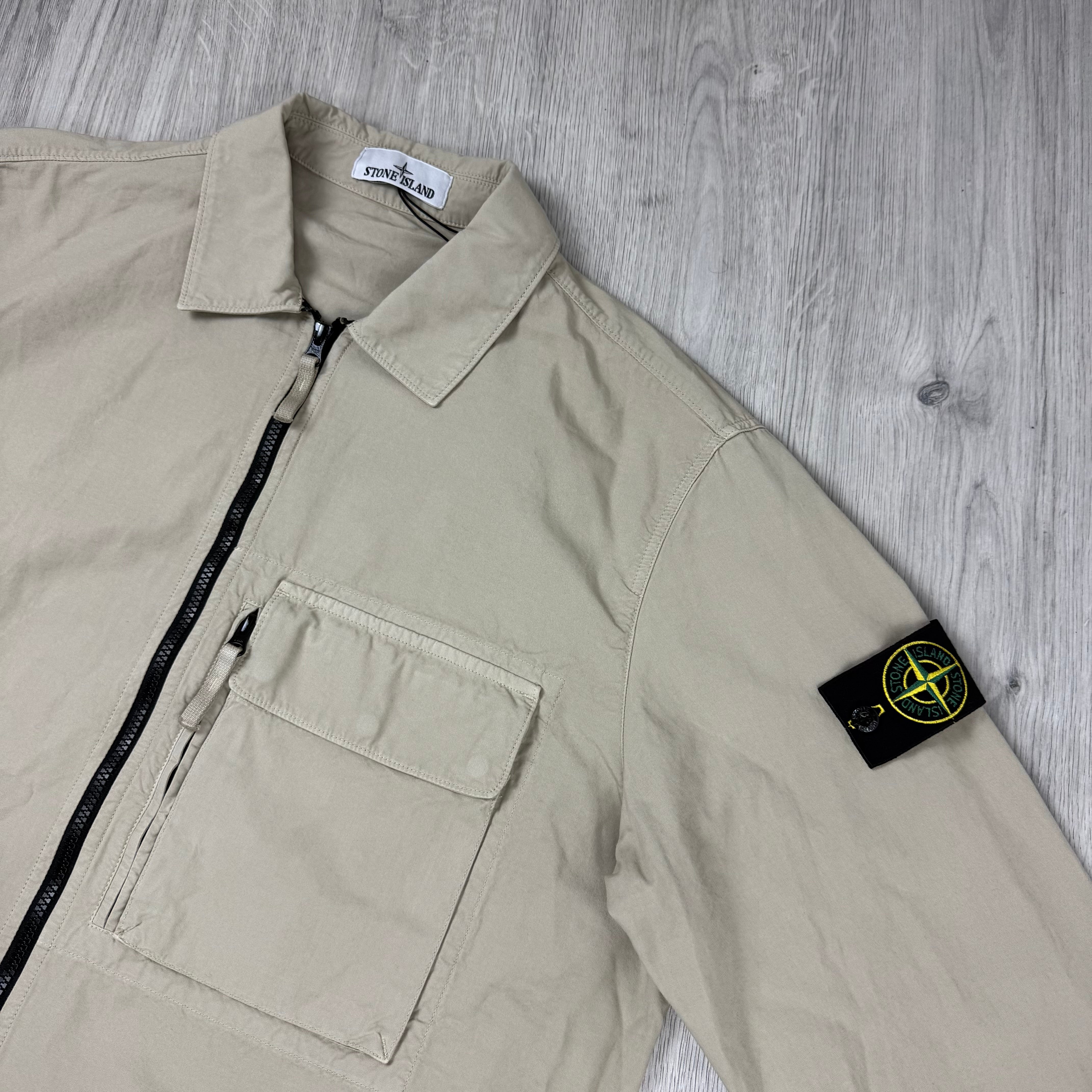 Stone Island Zip Overshirt - Desert