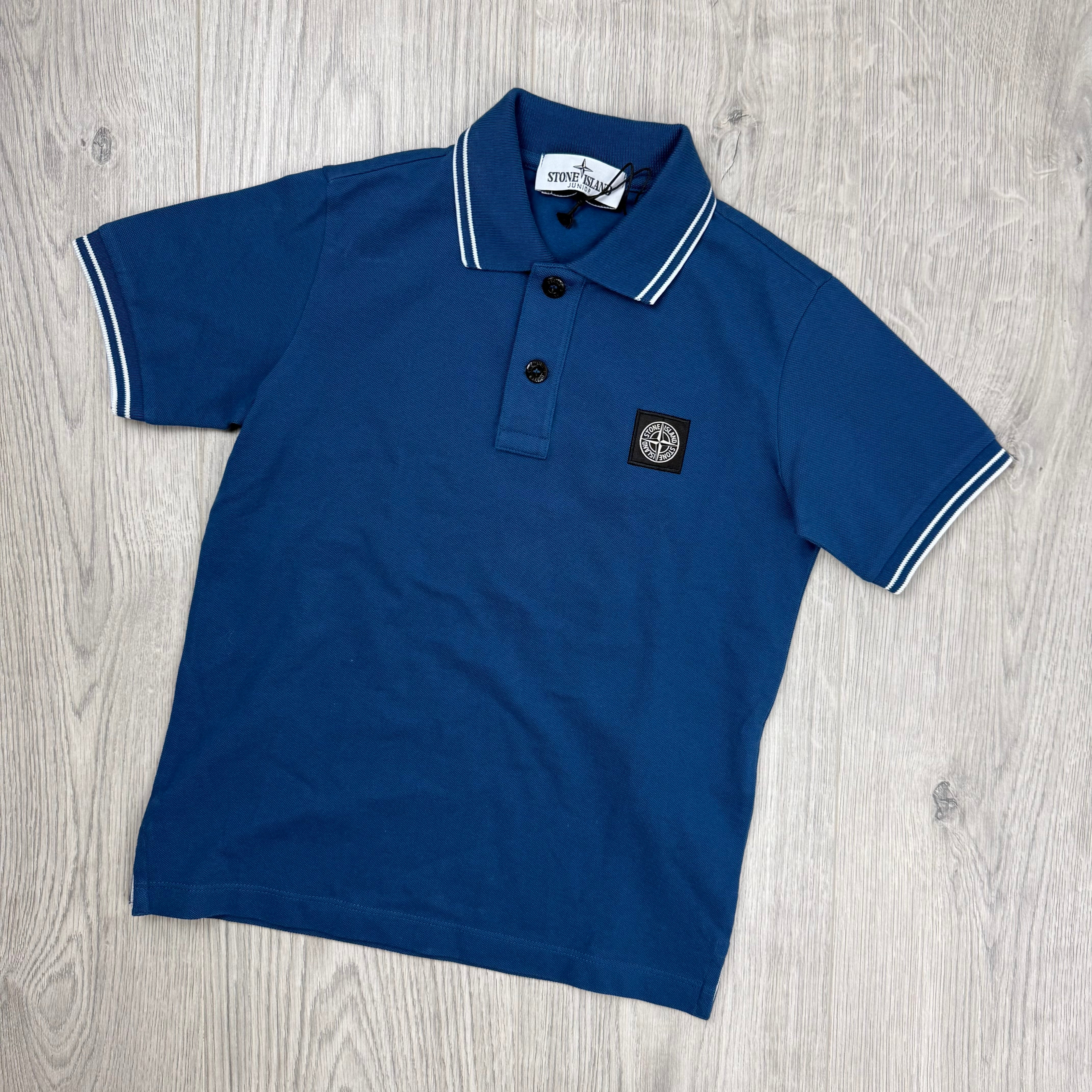 Stone Island Junior Patch Polo Shirt - Bluette
