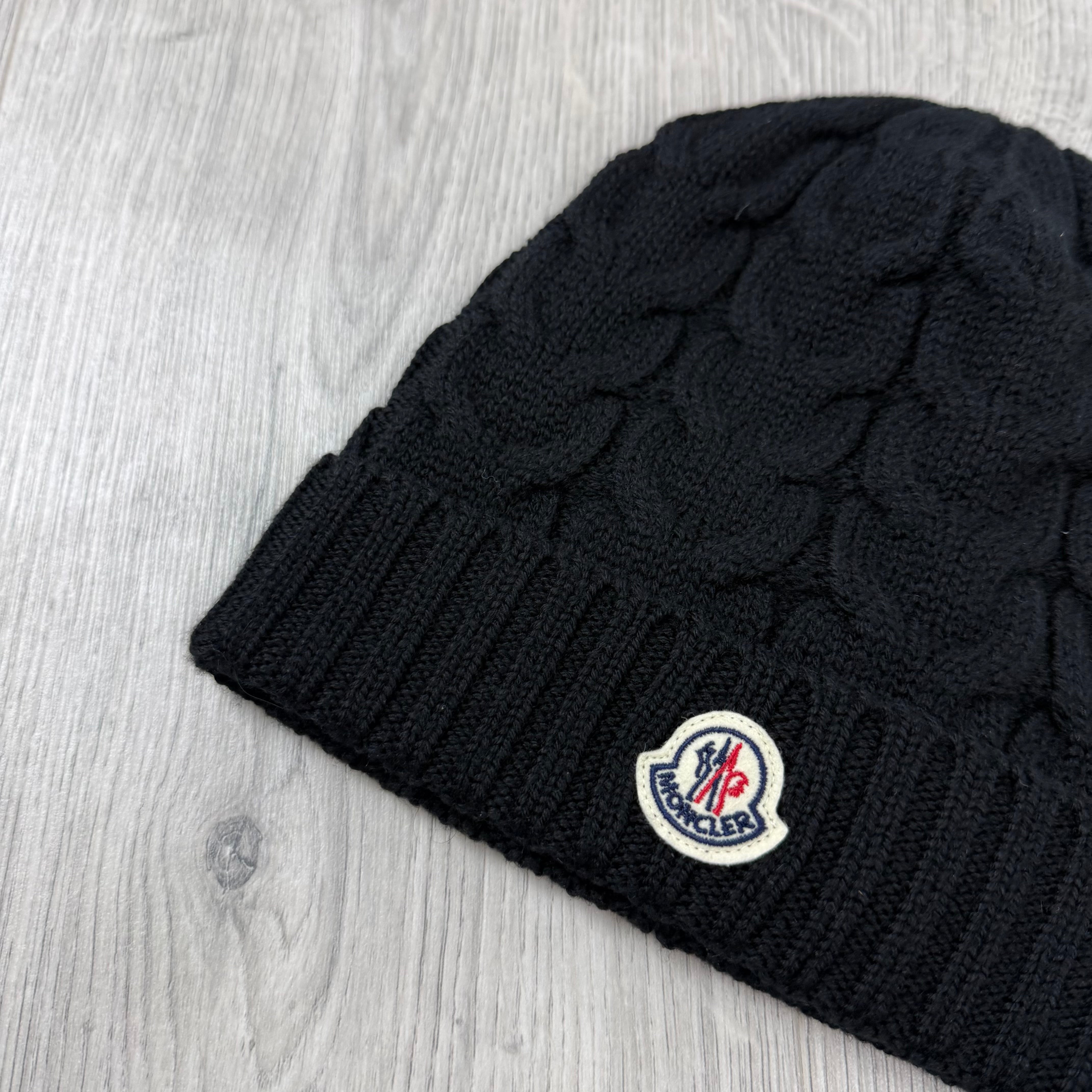 Moncler Junior Knit Beanie - Black