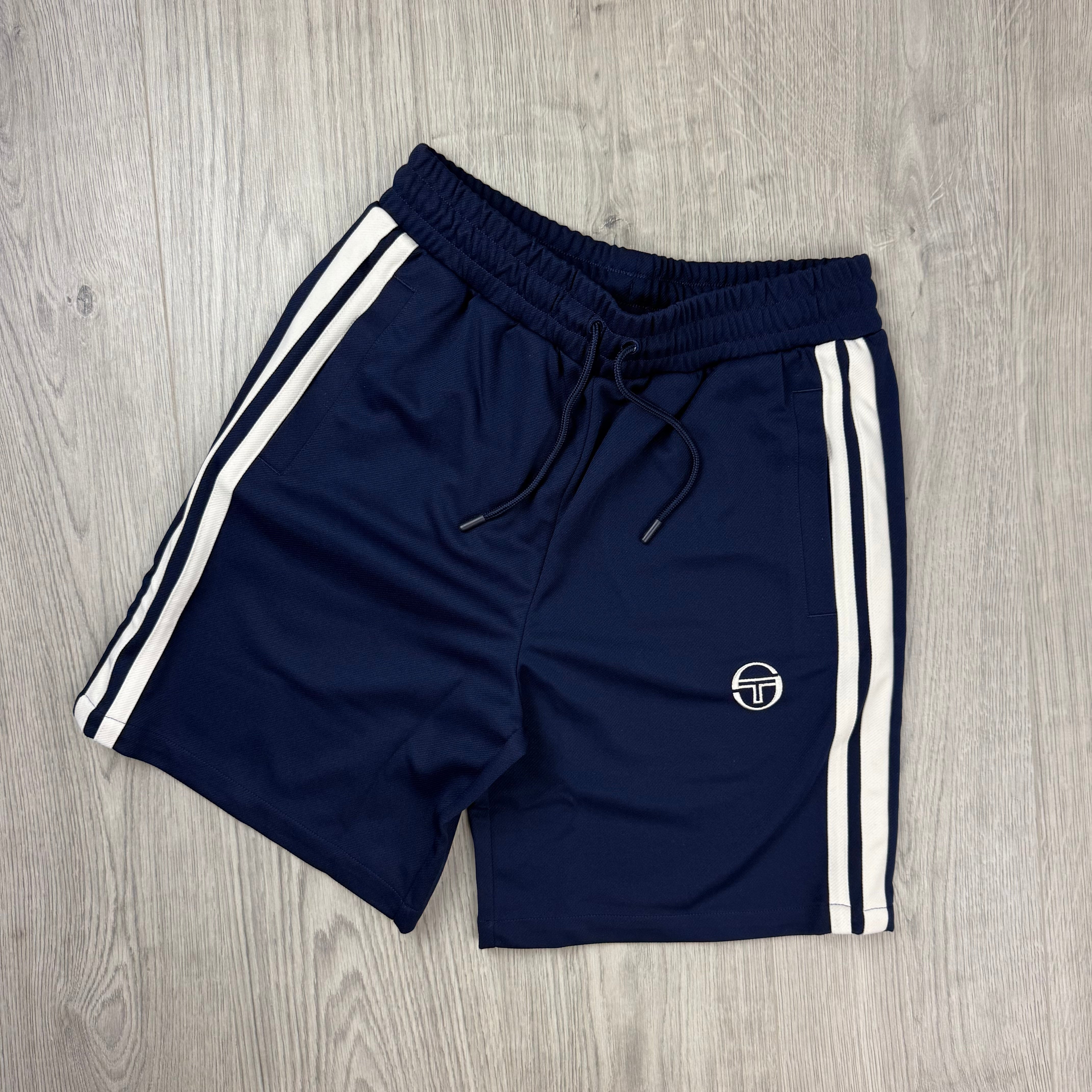 Sergio Tacchini 'Pietrapertosa' Jersey Shorts - Maritime Blue / Cream