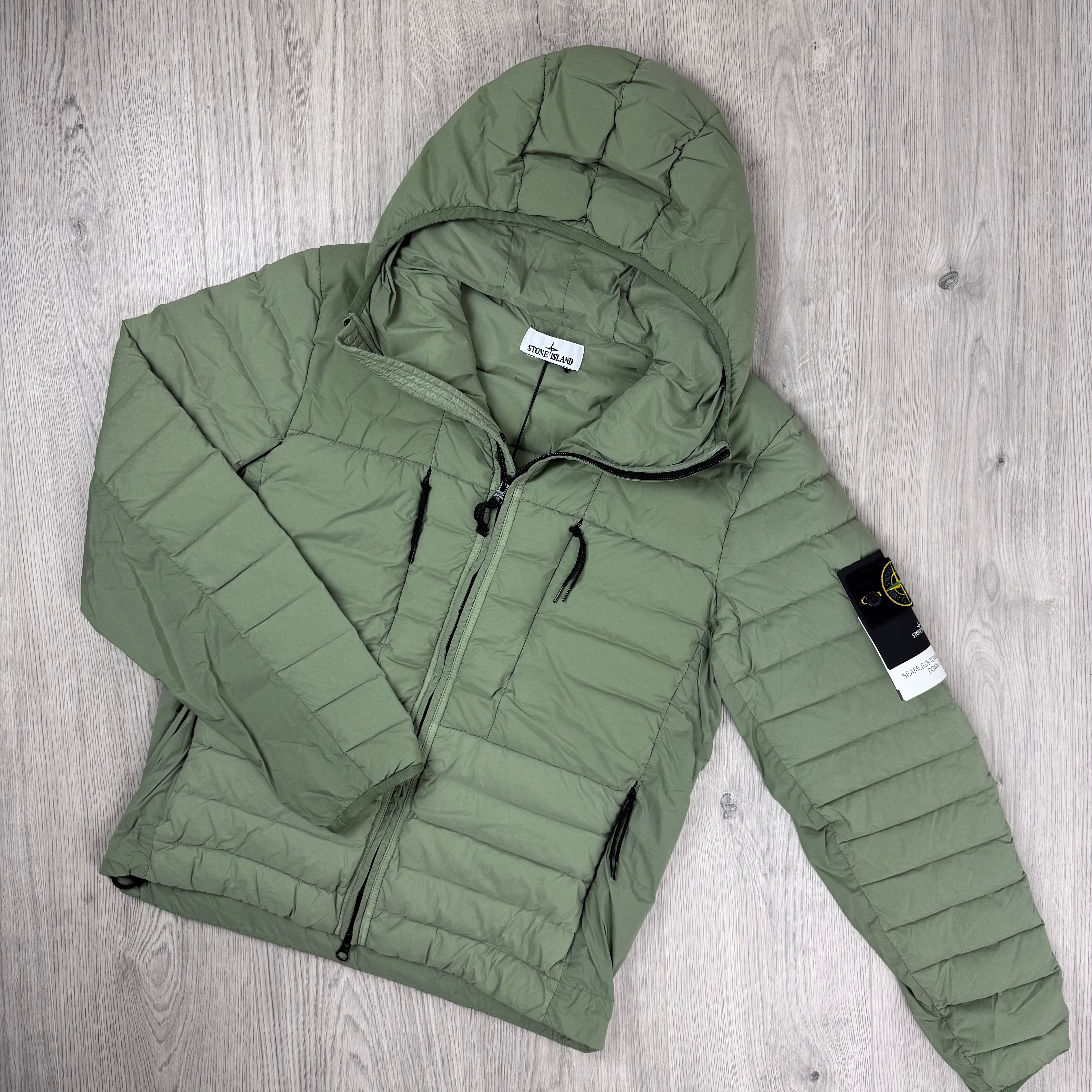 Stone Island Seamless Down Jacket - Sage