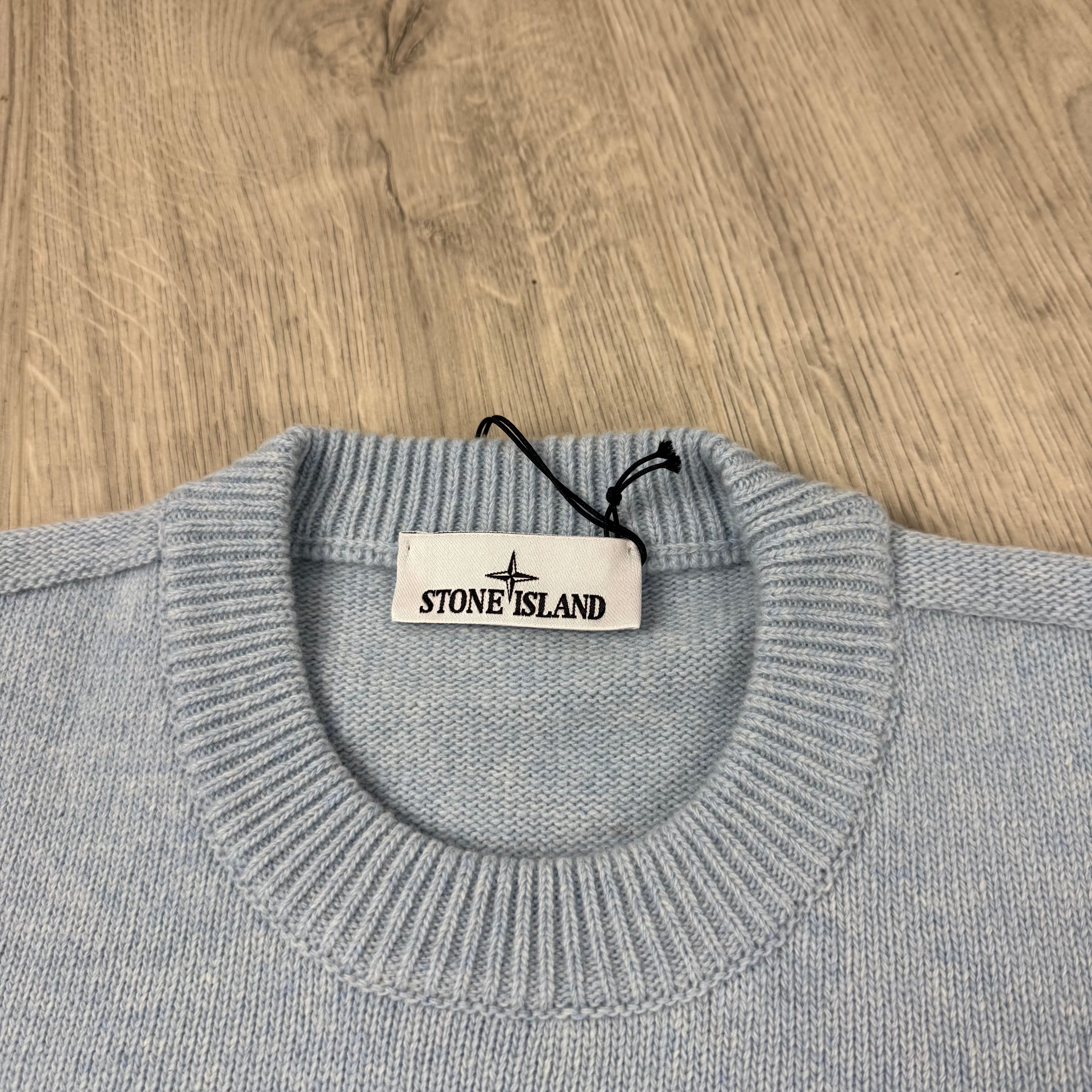 Stone Island Knit Sweatshirt - Sky Blue