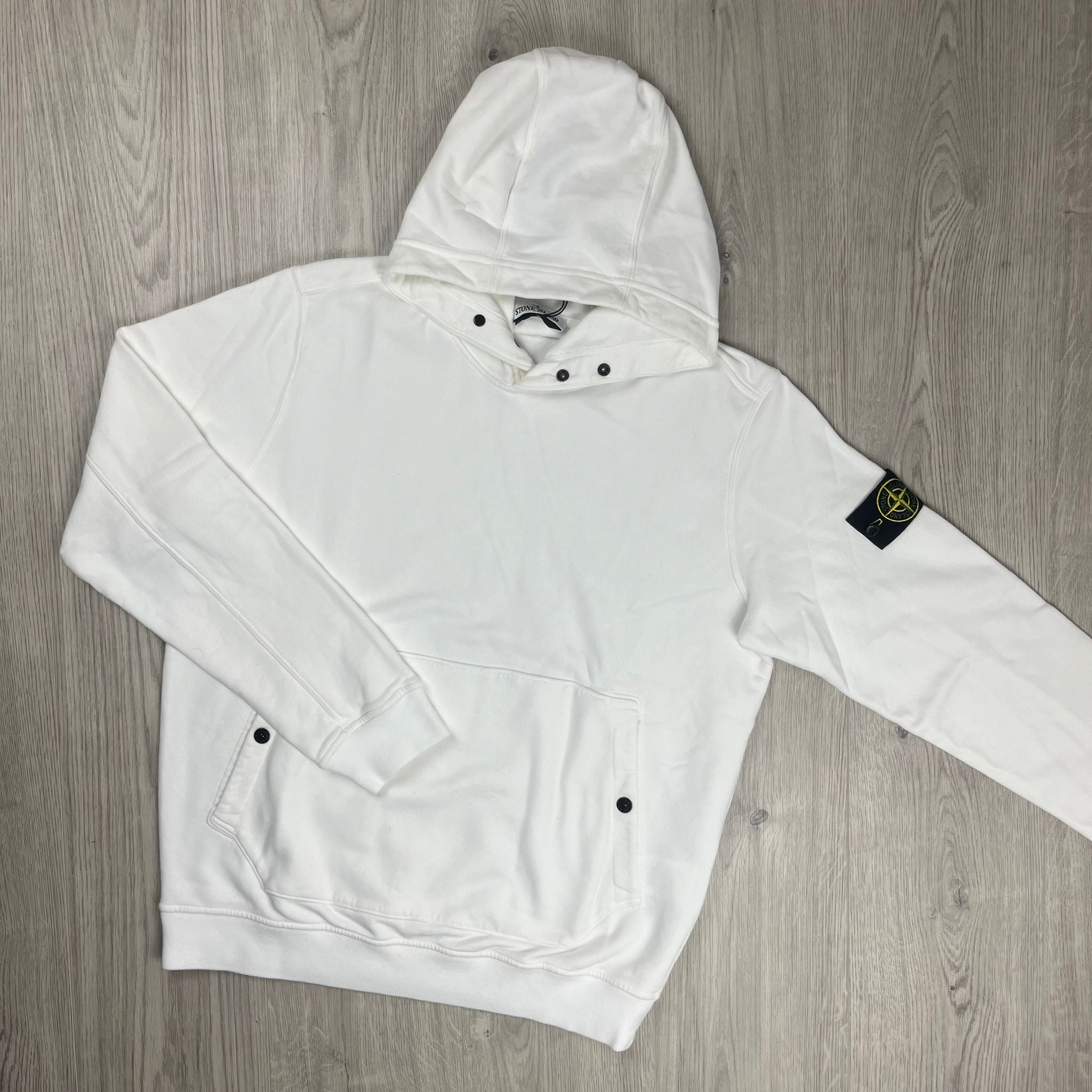 Stone island hoodie wit sale