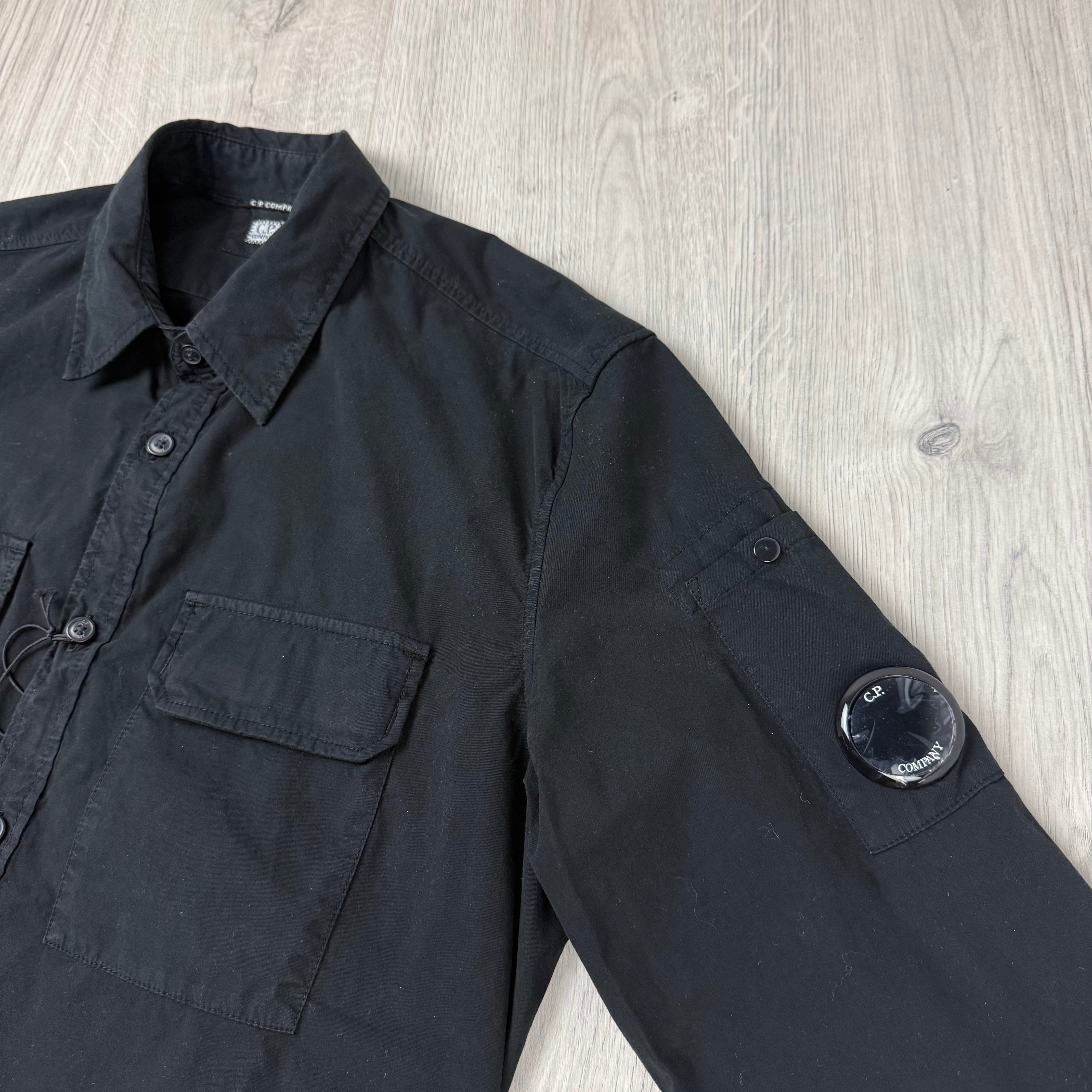 CP Company Button Overshirt - Black