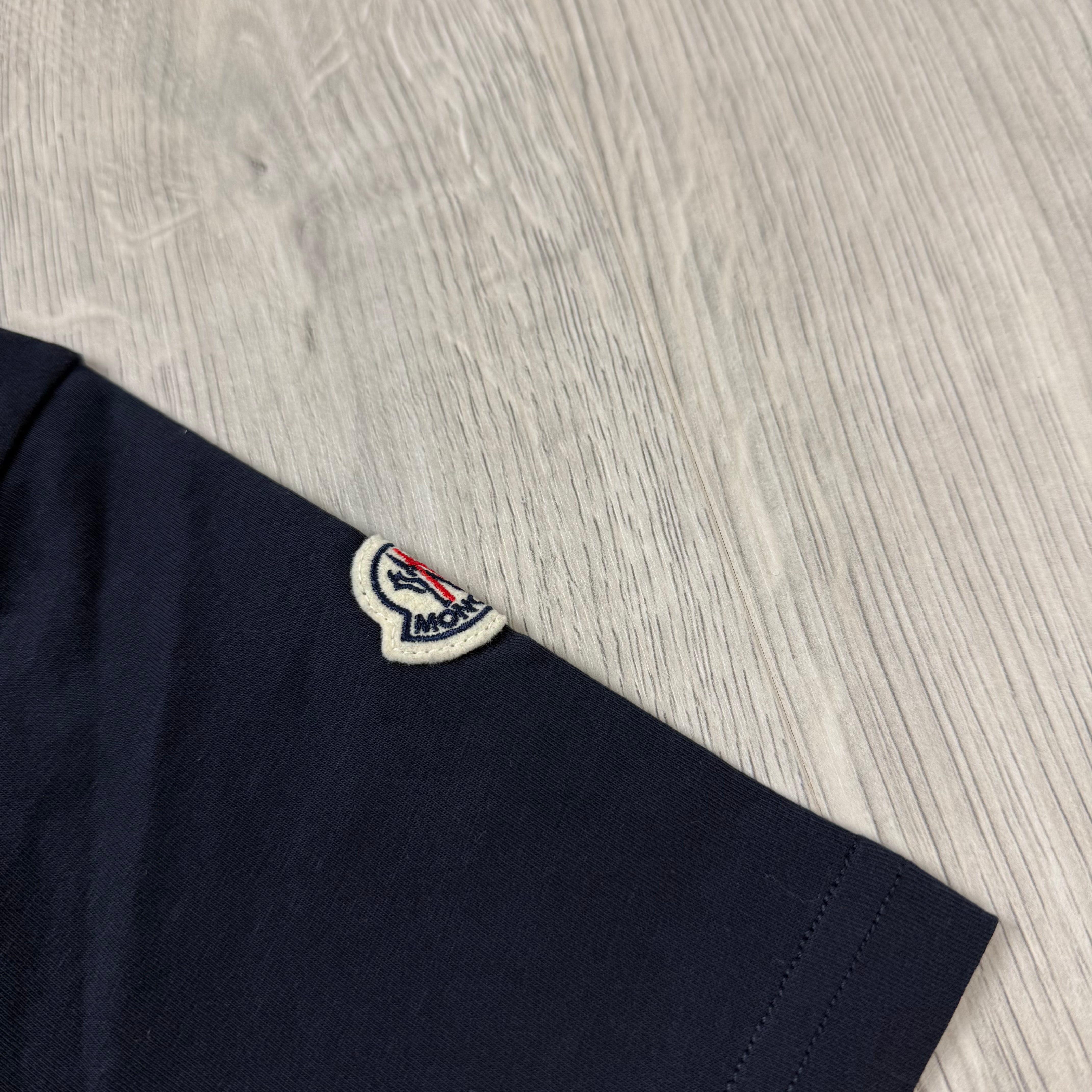 Moncler Junior Embossed T-Shirt - Navy
