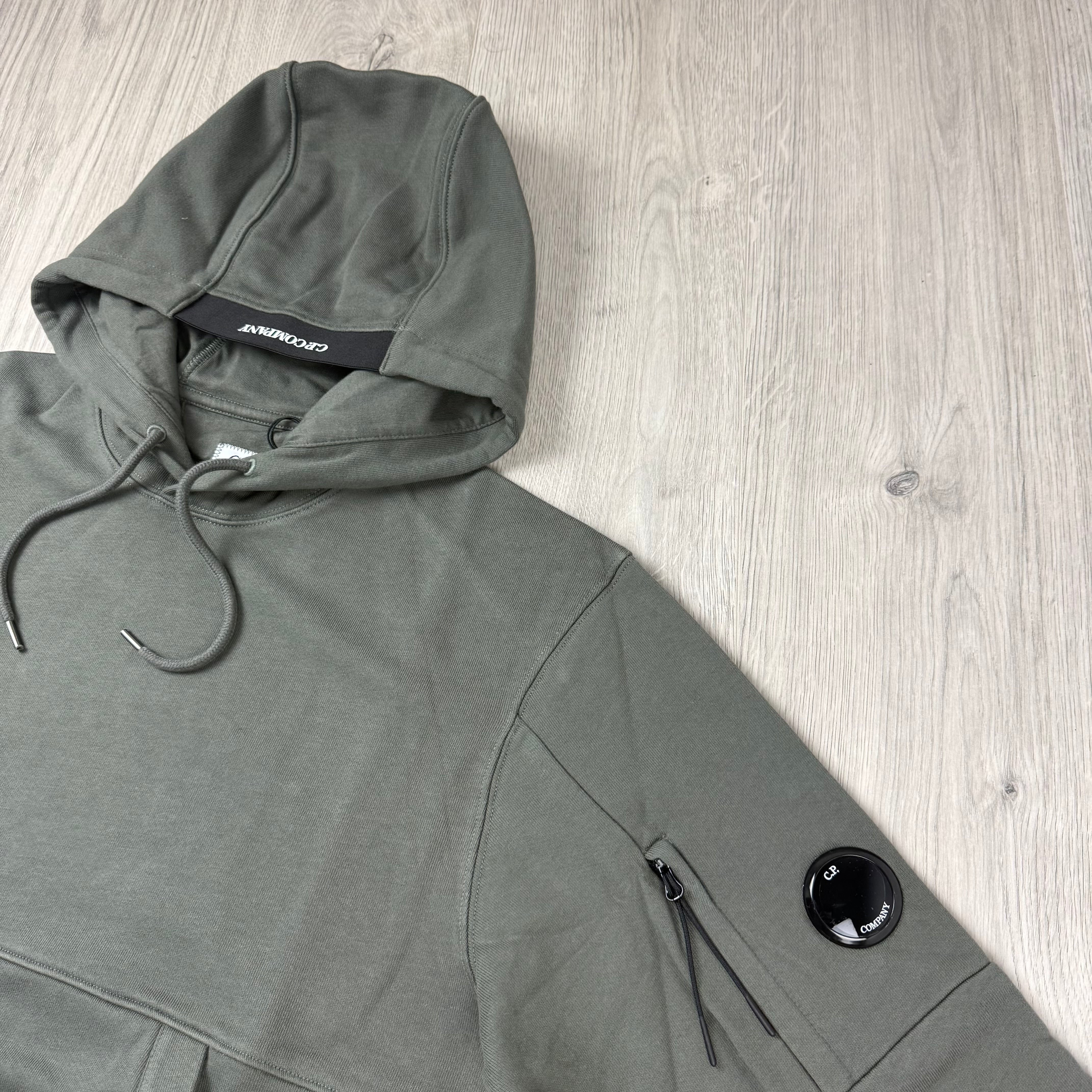 CP Company Raised Fleece Hoodie - Gunmetal