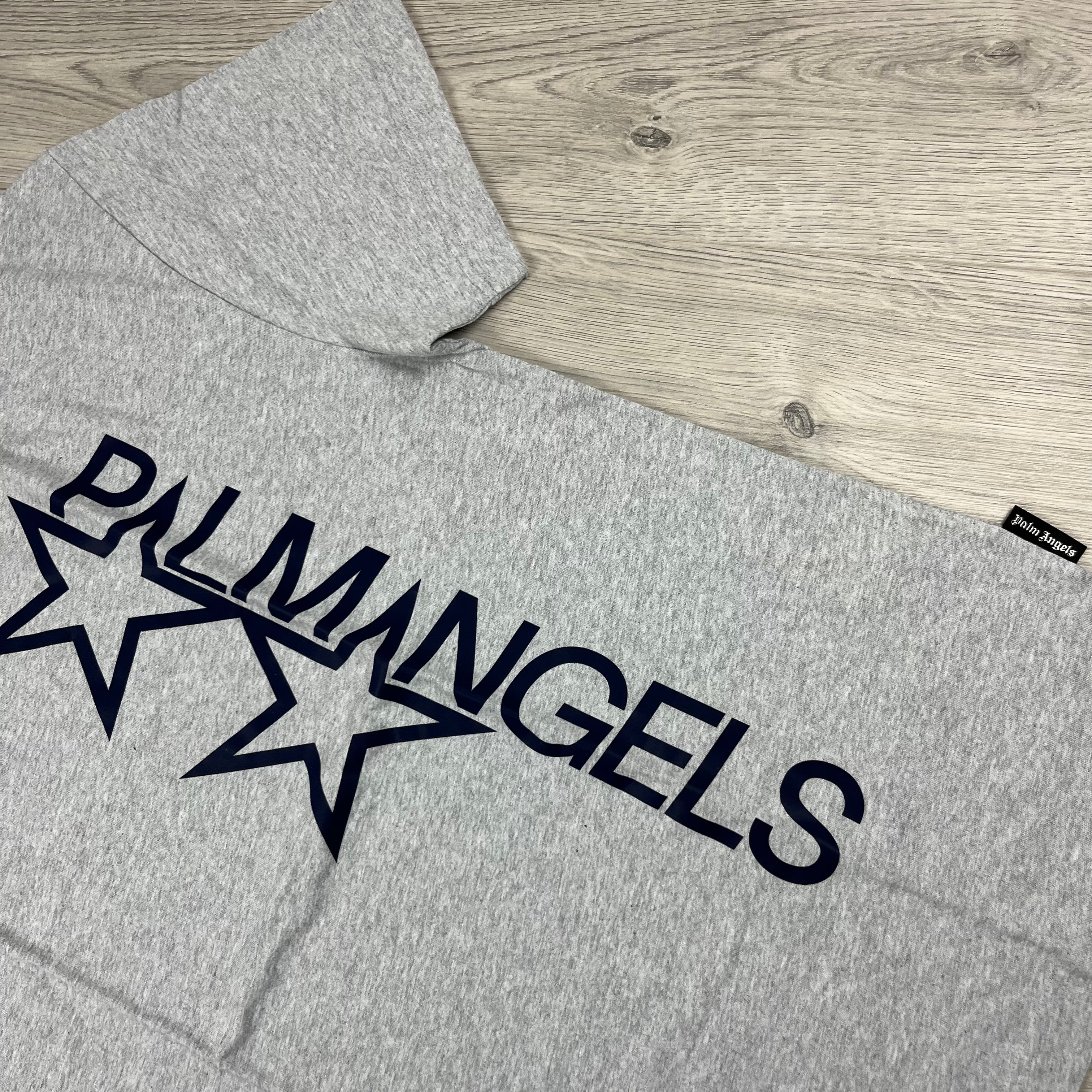 Palm Angels Racing Star T-Shirt - Grey