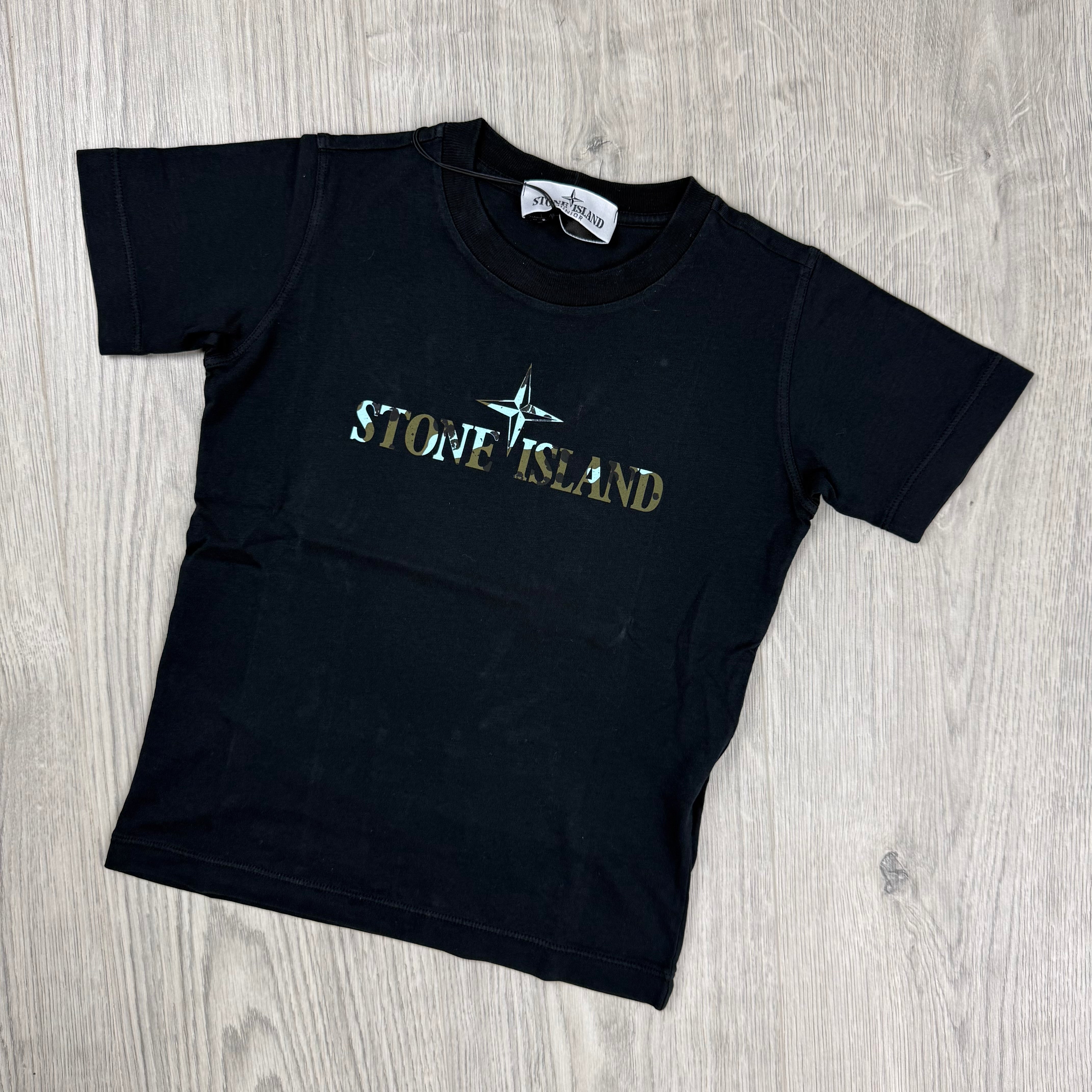 Stone Island Junior Printed T-Shirt - Black