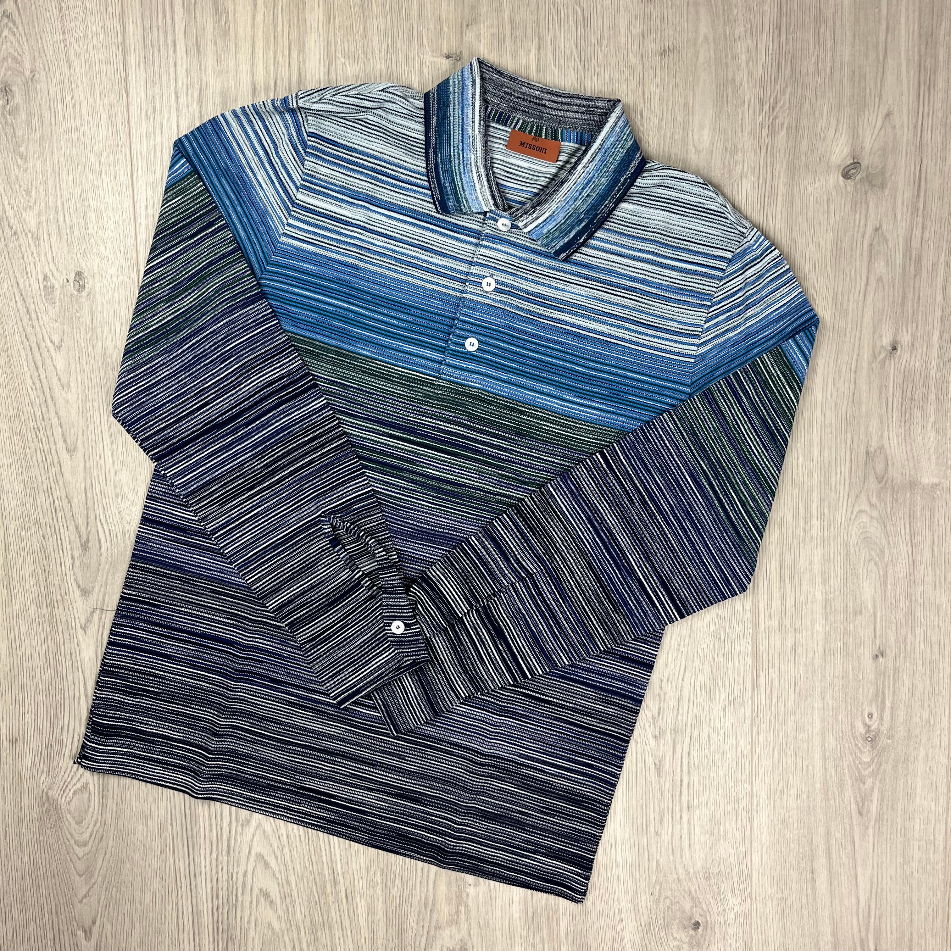 Missoni Space Dye Long Sleeve Polo Shirt - Multicolour
