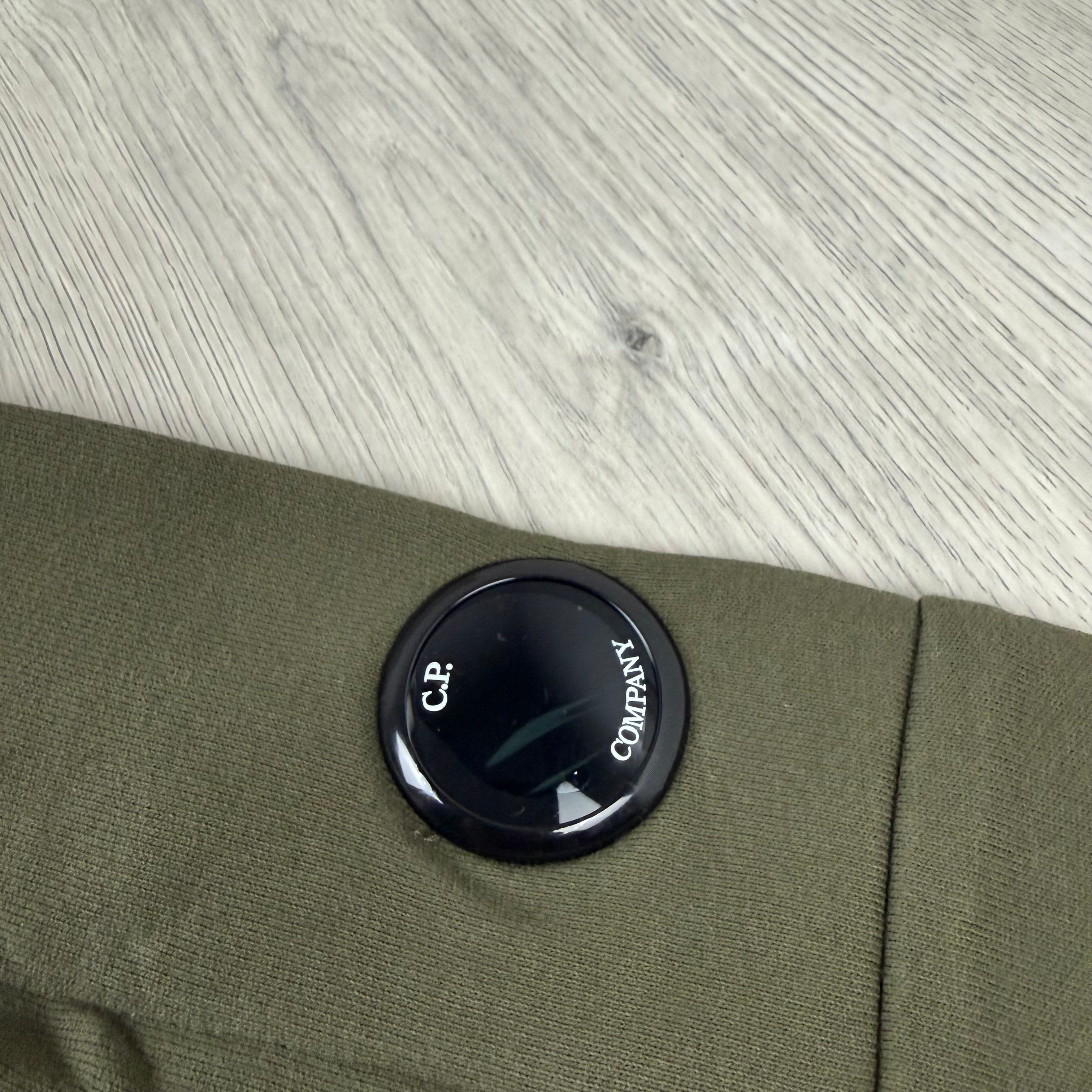 CP Company Raised Fleece Hoodie - Ivy Green