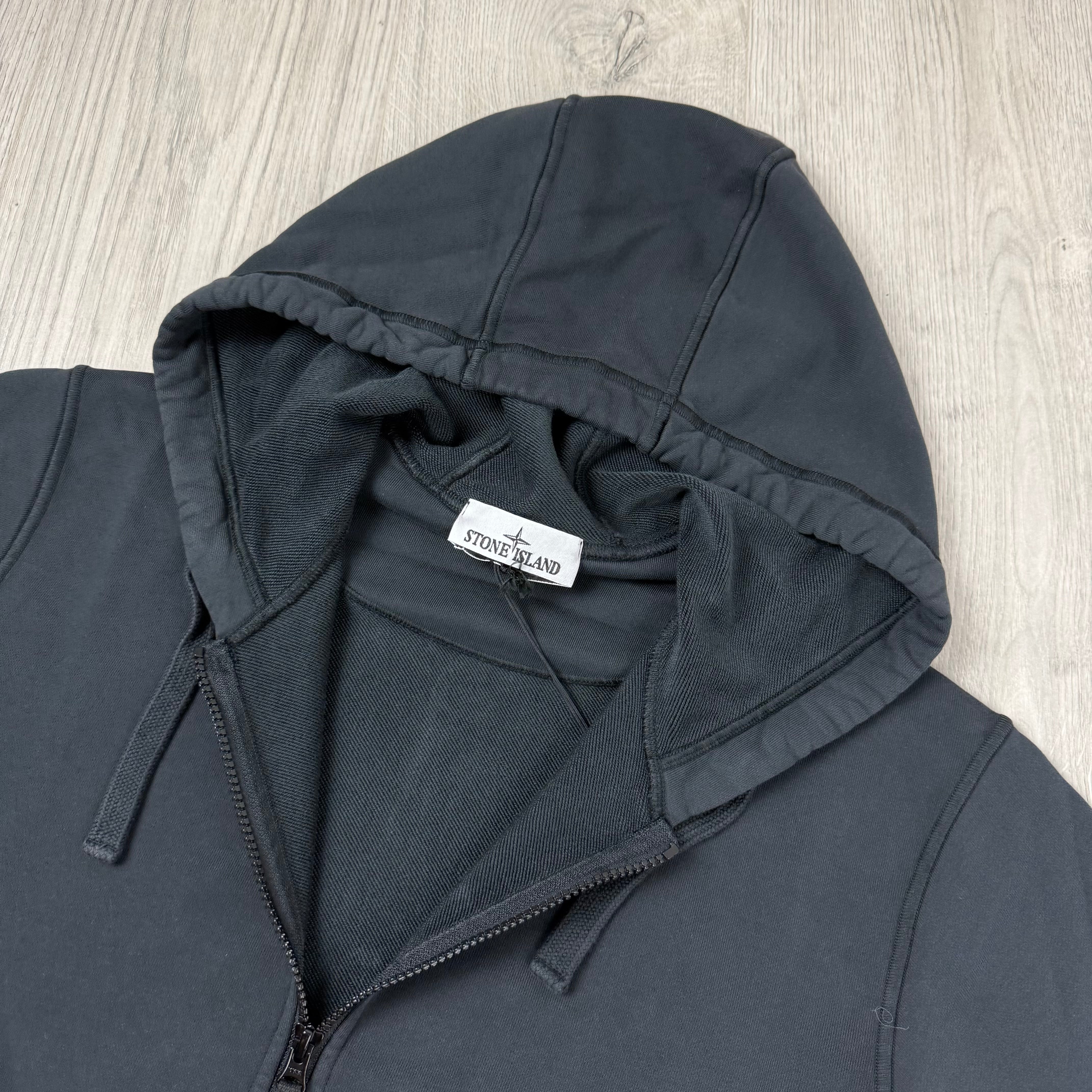Stone Island Zip Hoodie - Charcoal