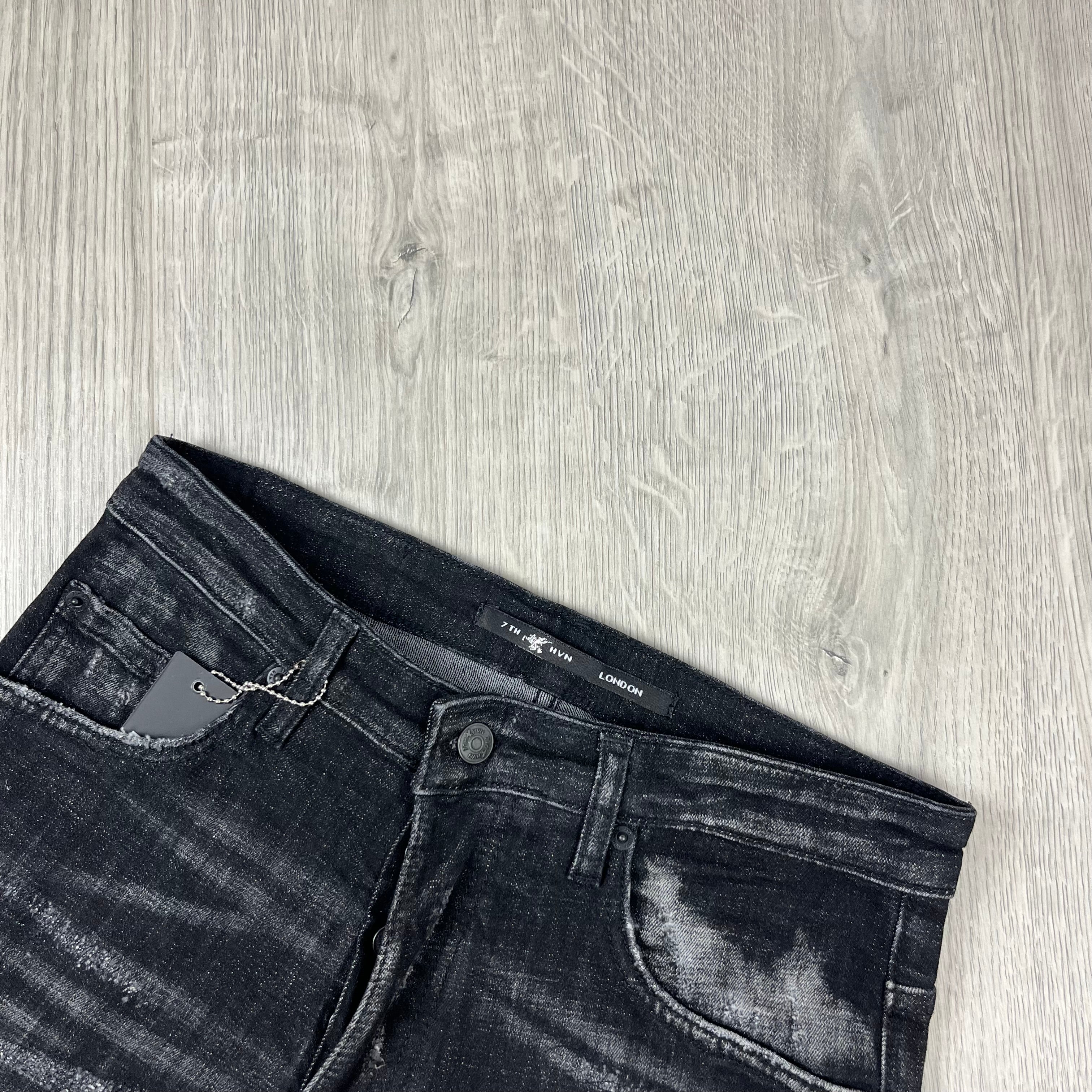 7TH HVN Slim Jeans - Black