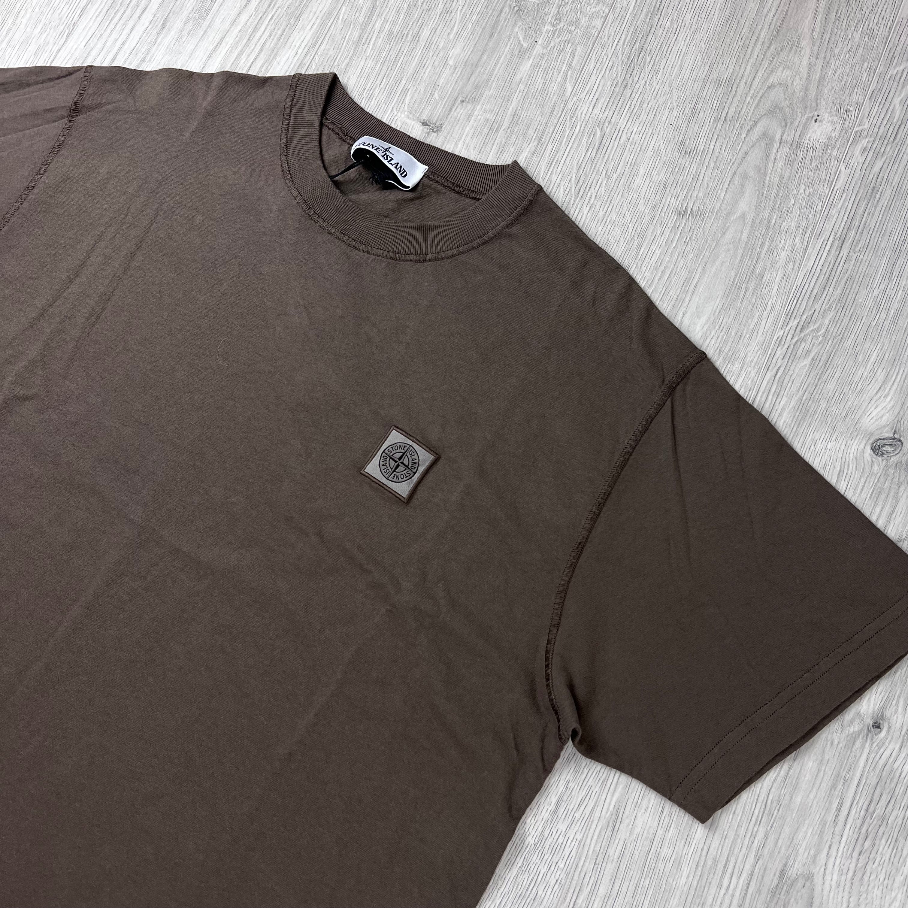 Stone Island 'Fissato' Patch T-Shirt - Umber
