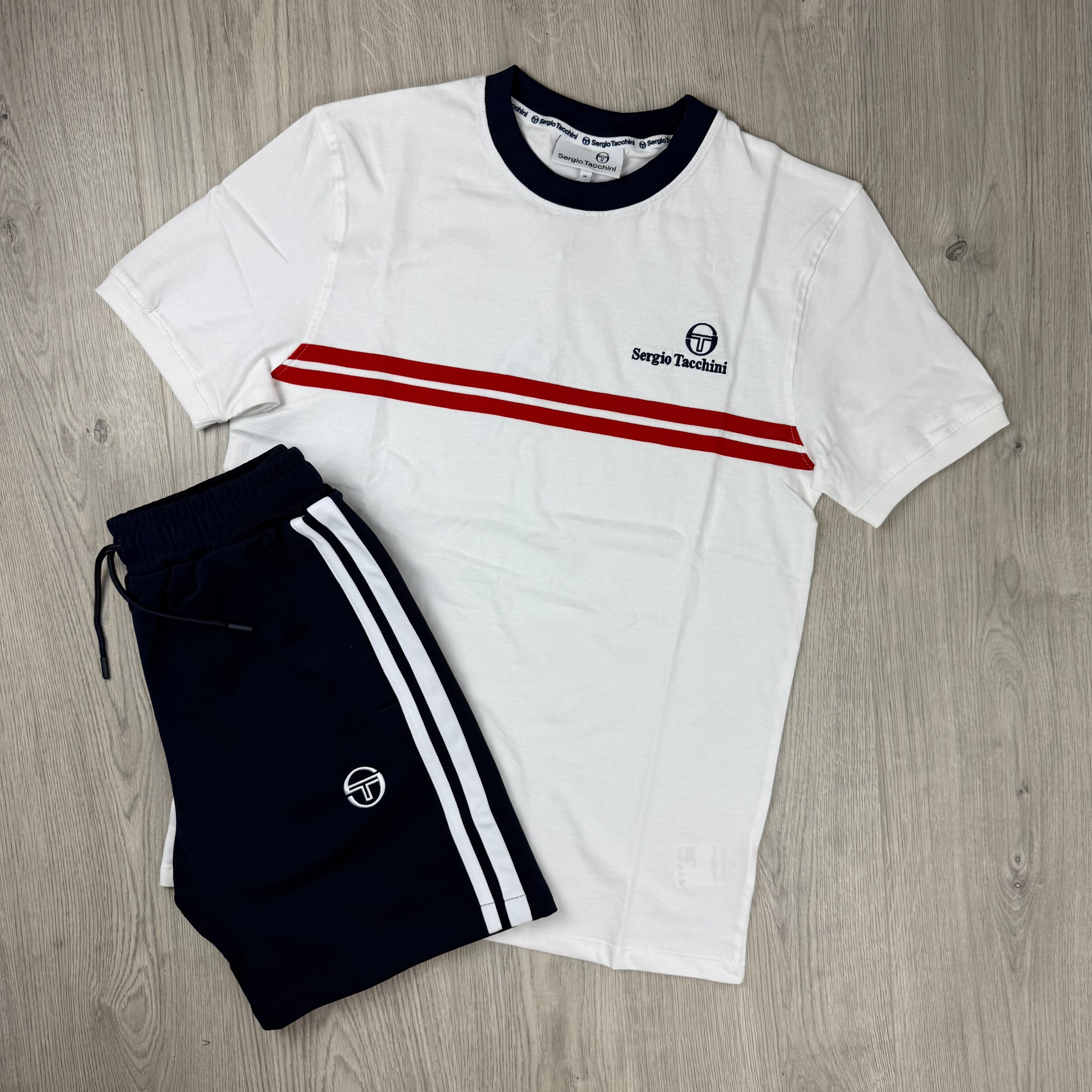 Sergio Tacchini 'Supermac' Set - White/Maritime Blue