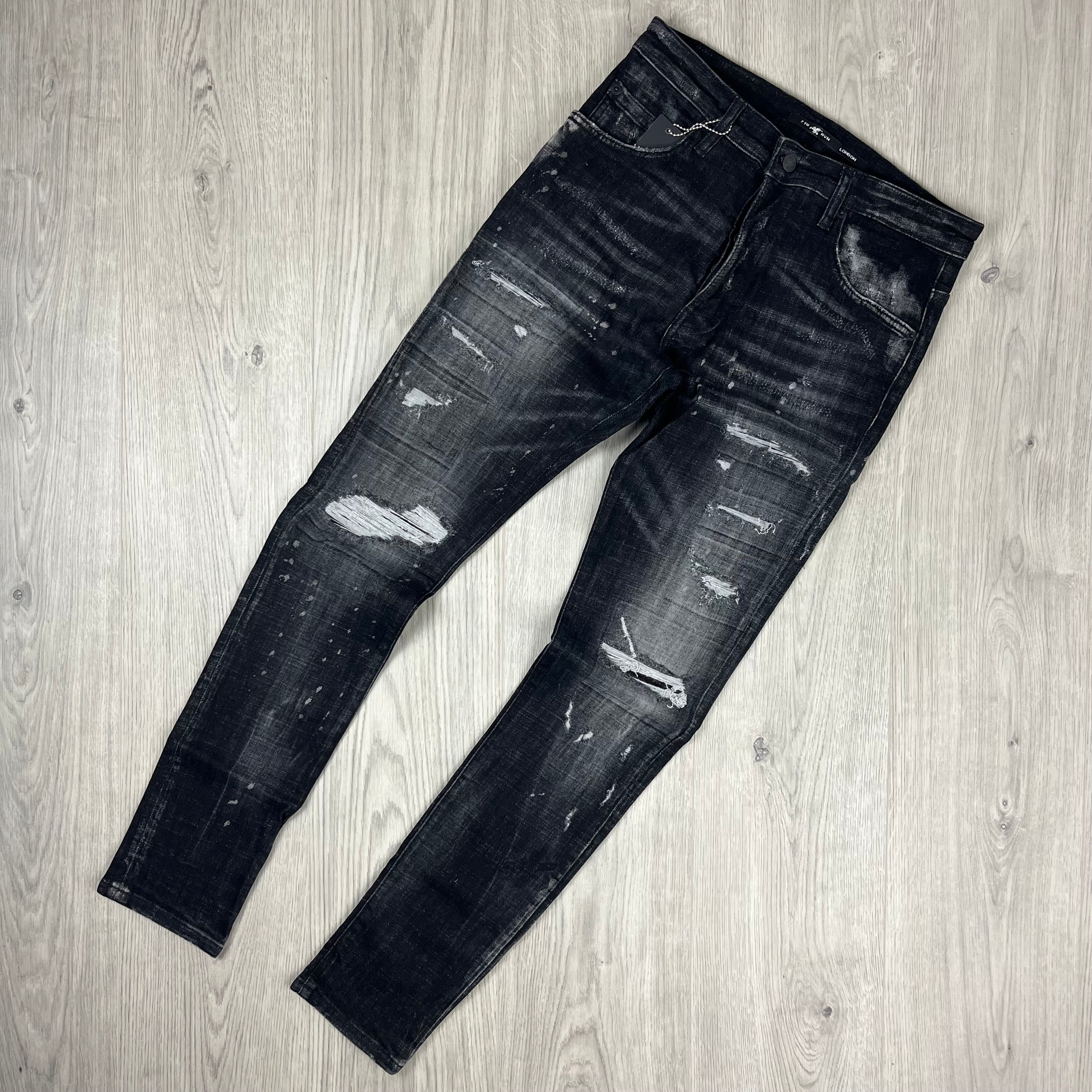 7TH HVN Slim Jeans - Black