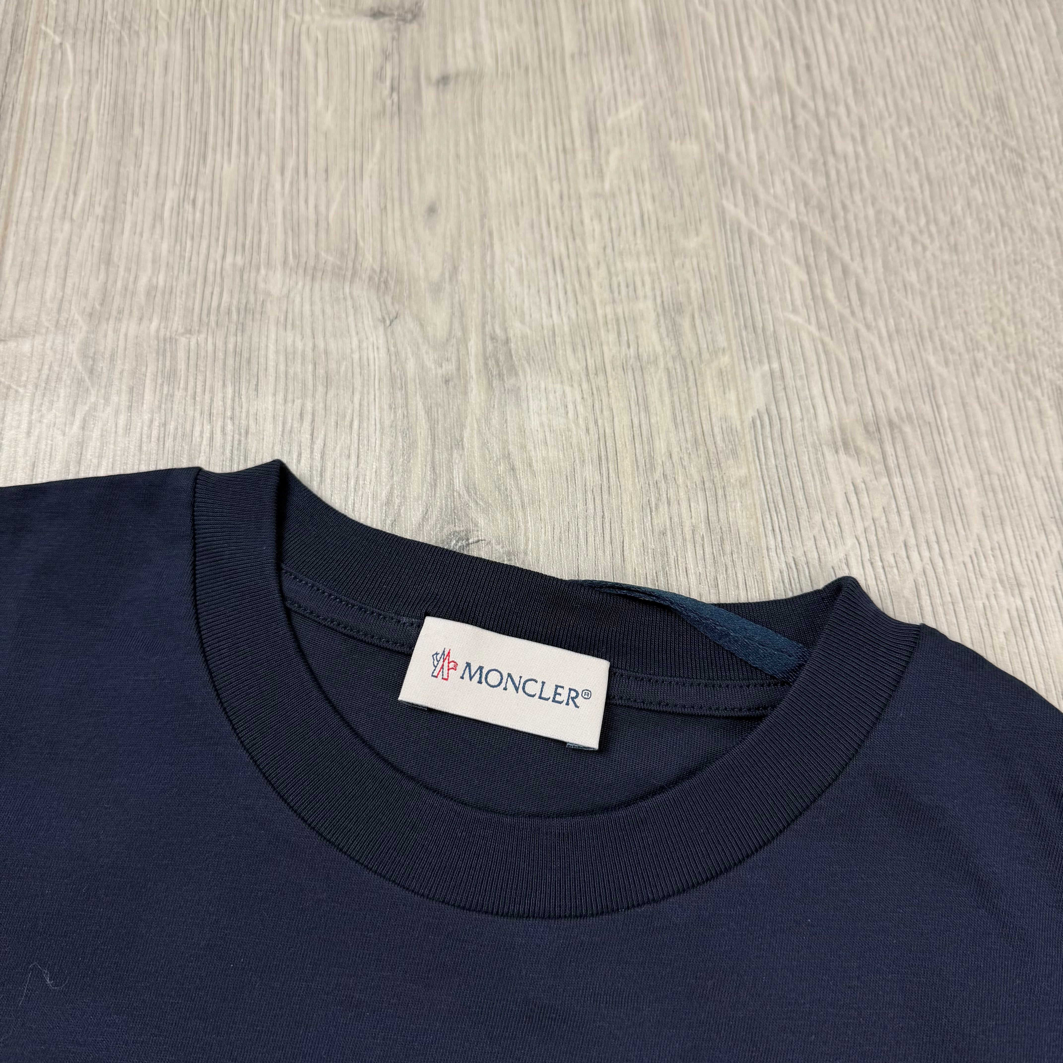 Moncler Junior Printed T-Shirt - Navy