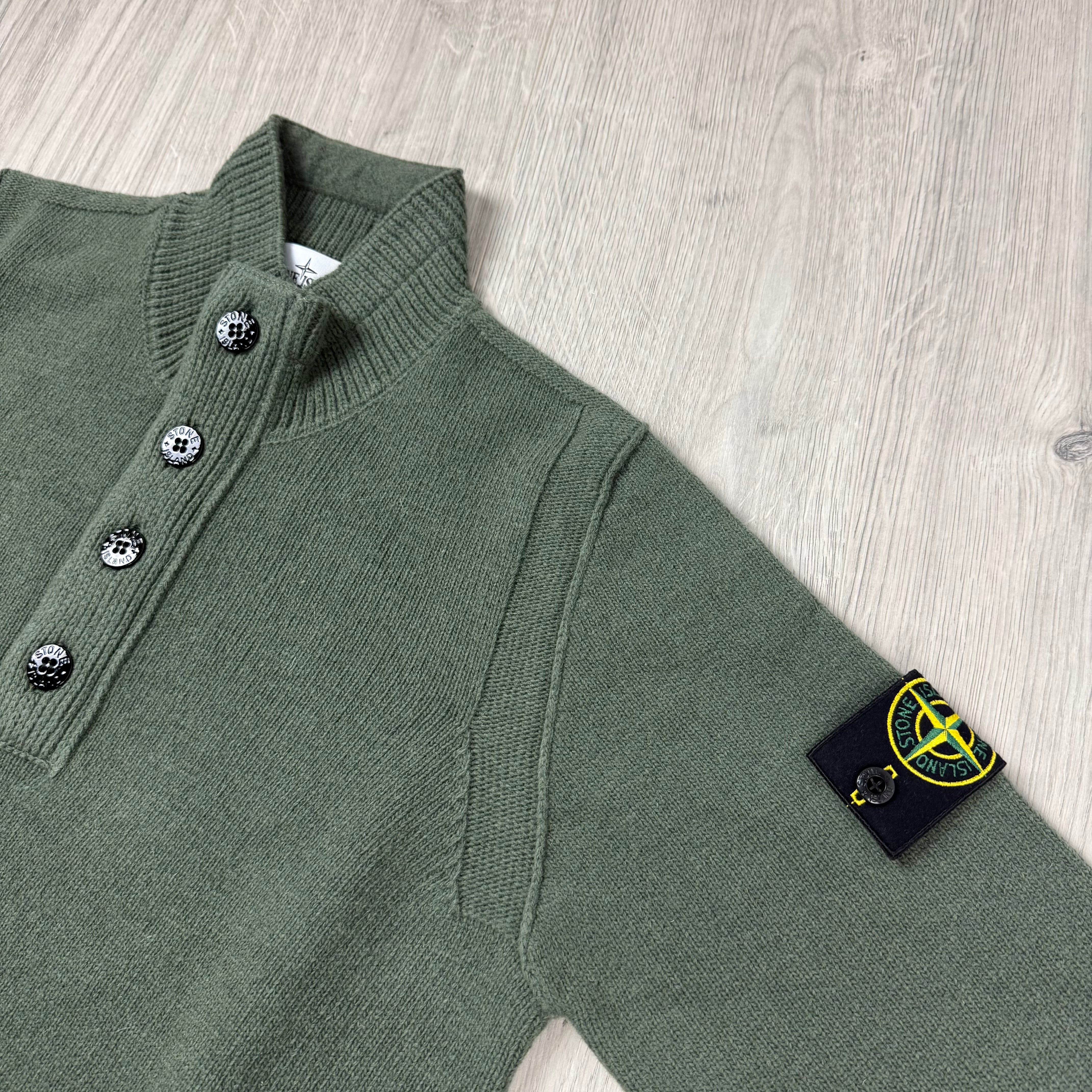 Stone Island Knit Zip Sweatshirt - Military