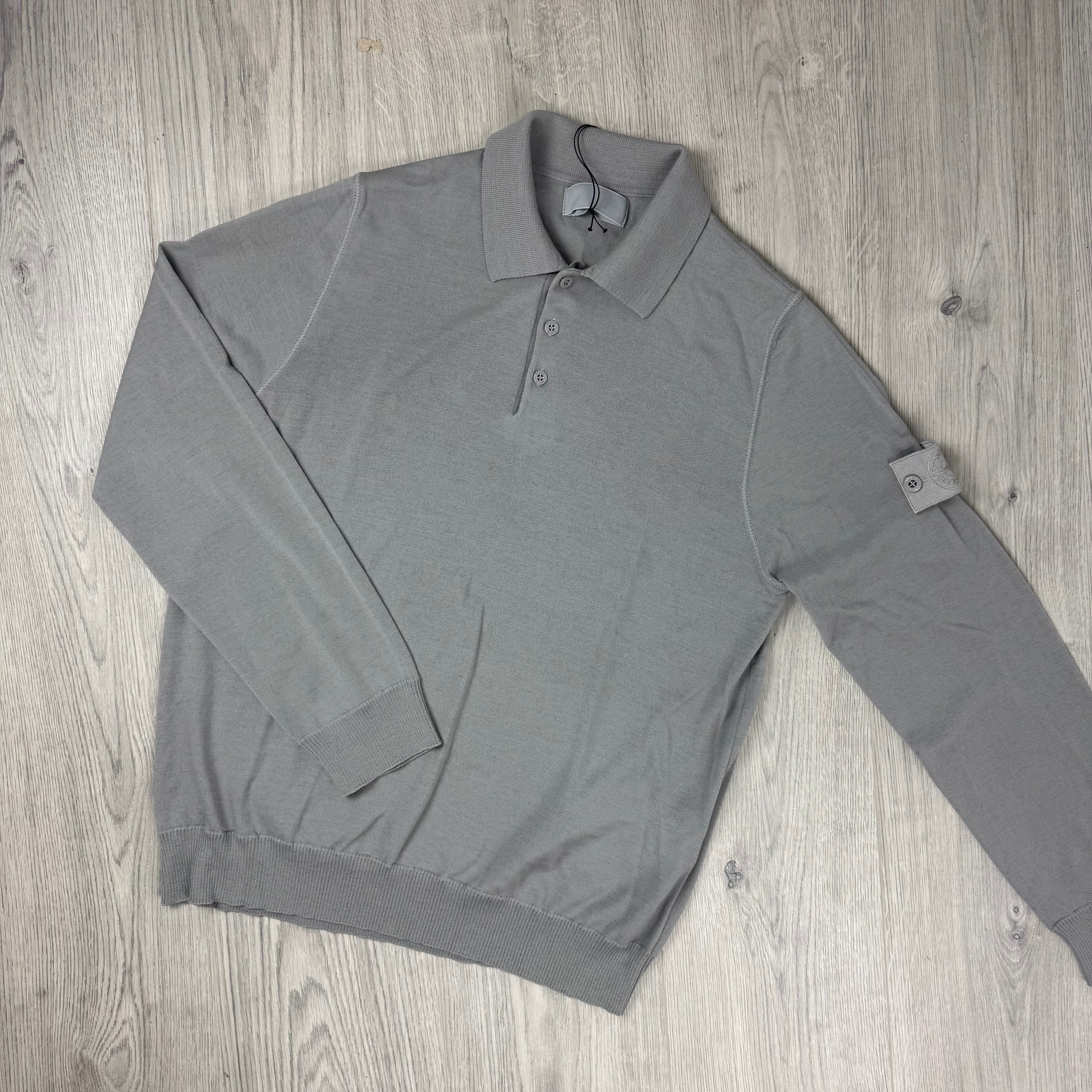 Stone Island Ghost Knit Polo Shirt - Grey