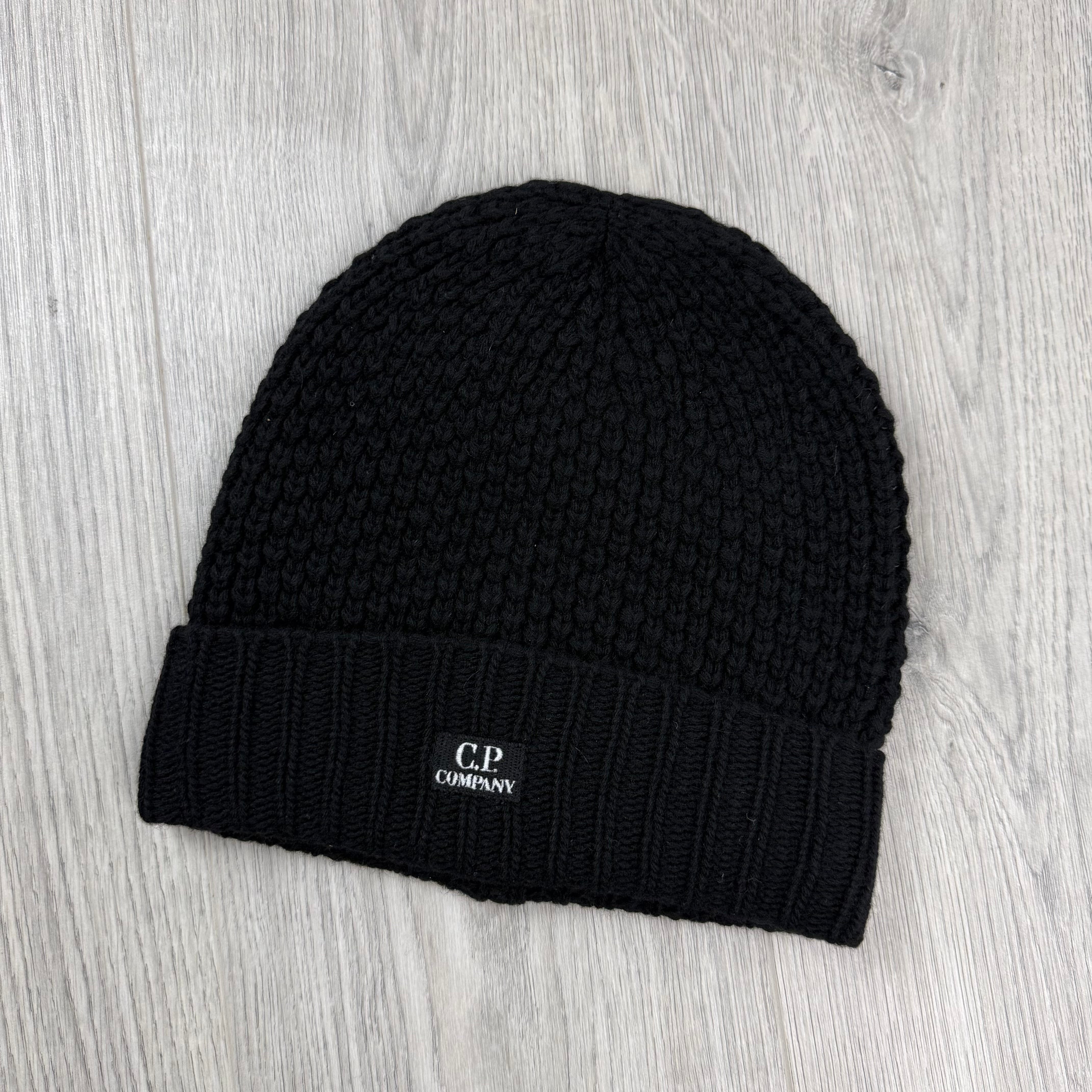 CP Company Patch Beanie - Black