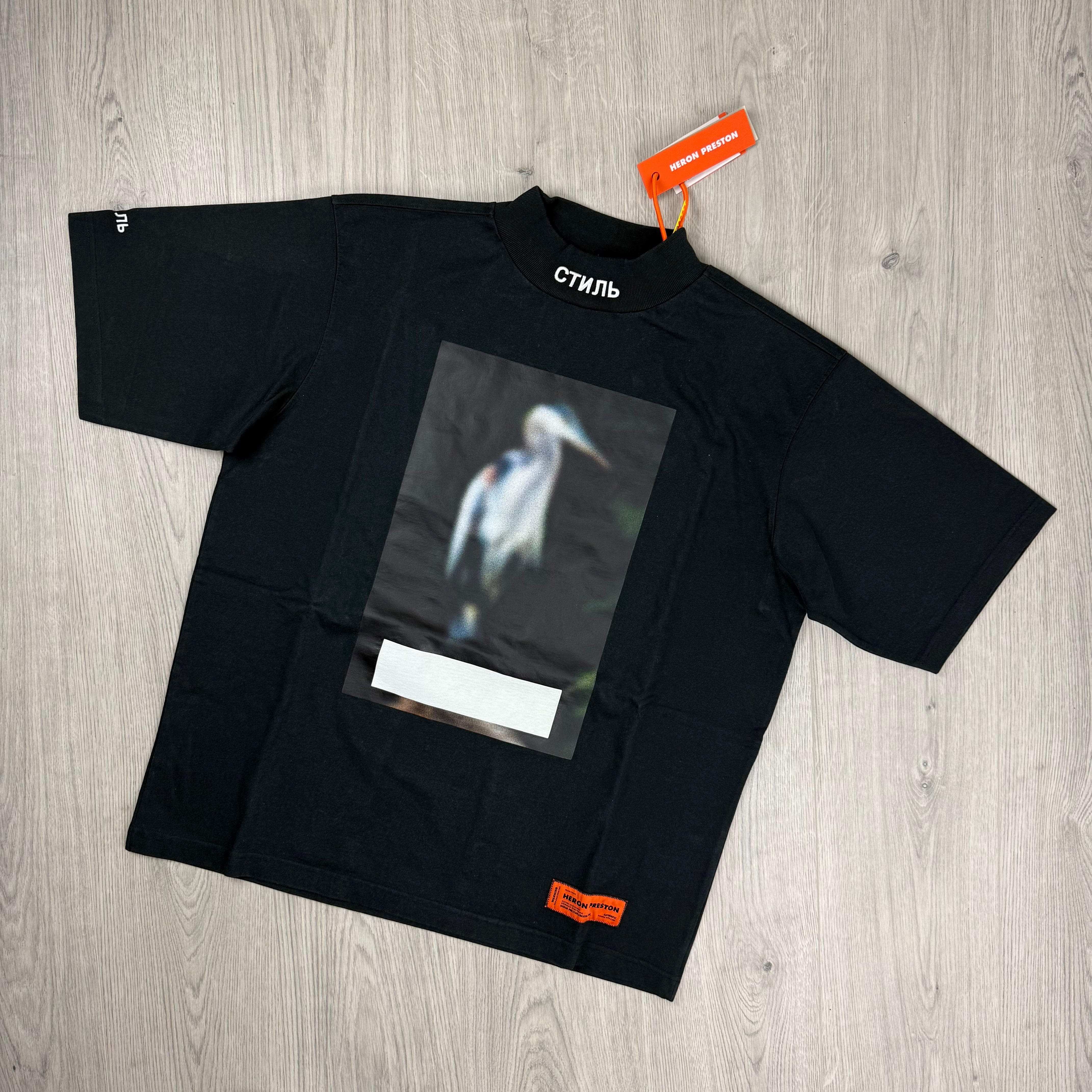 Heron Preston Oversized Funnel T-Shirt - Black