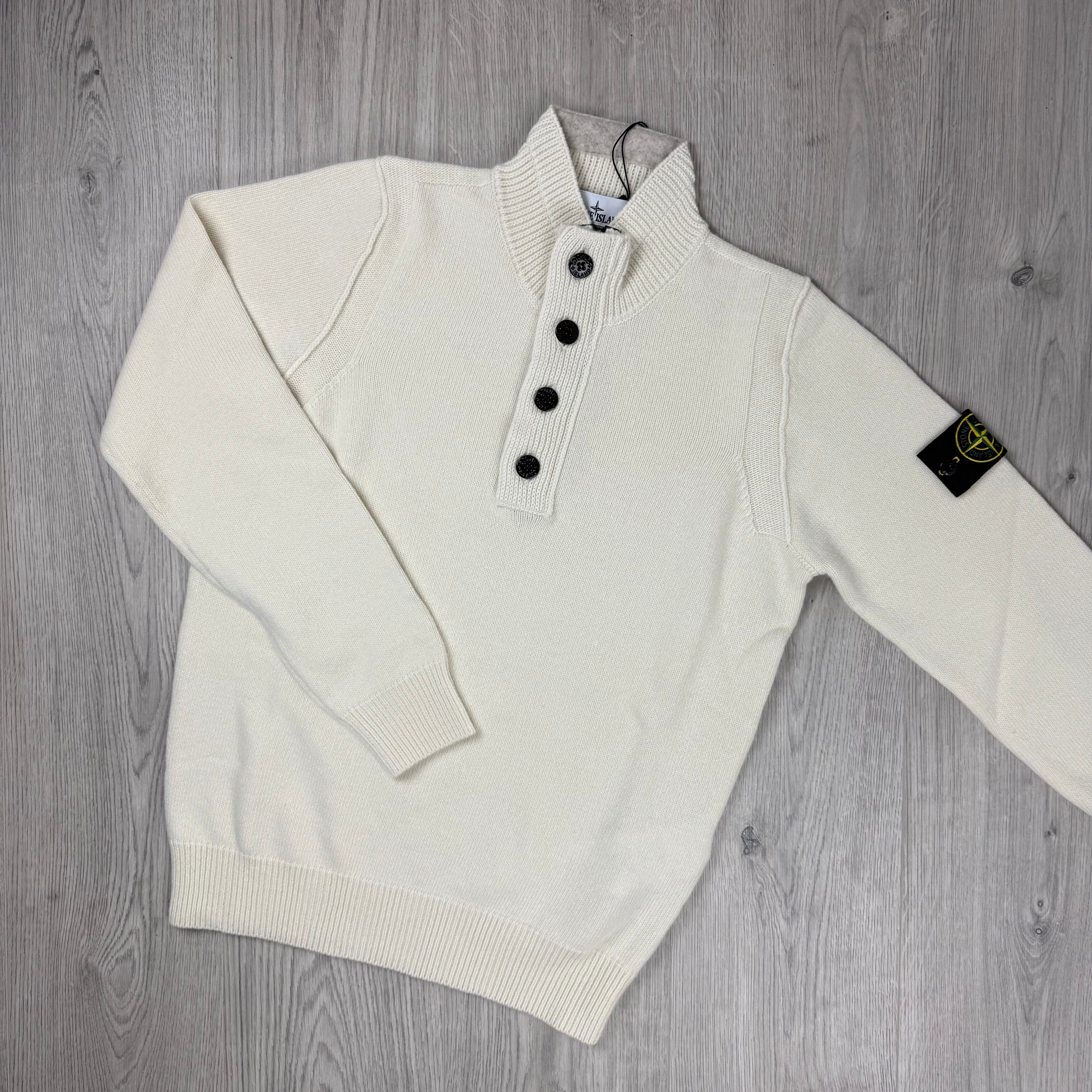 Stone Island Knit Zip Sweatshirt - Ivory