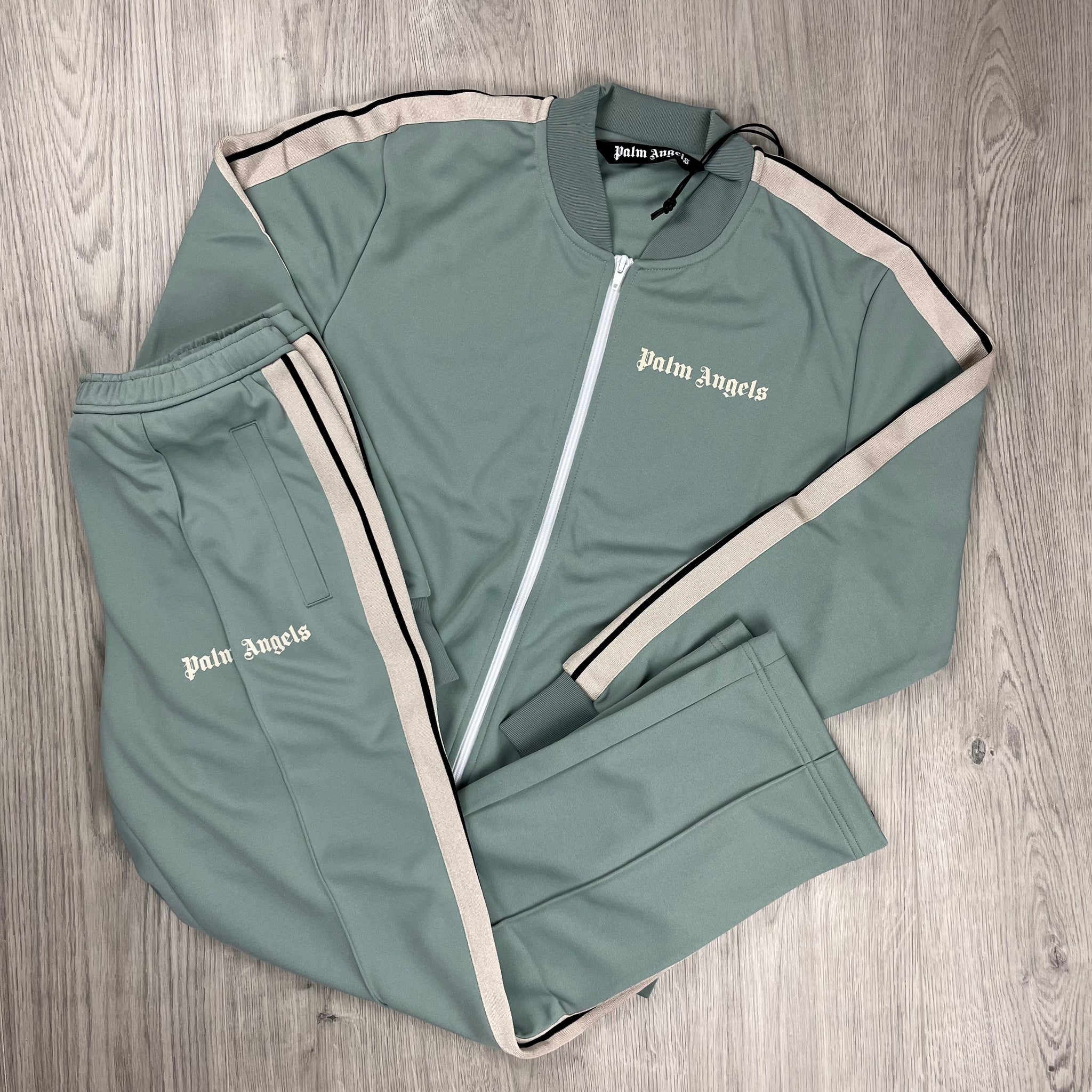 Palms Angels 22SS Tracksuit Set Unisex Cotton Long Sleeve Zip Up Jackets  And Pants For Sports And Casual Wear Style #60014109 17 From Clothing256,  $114.73