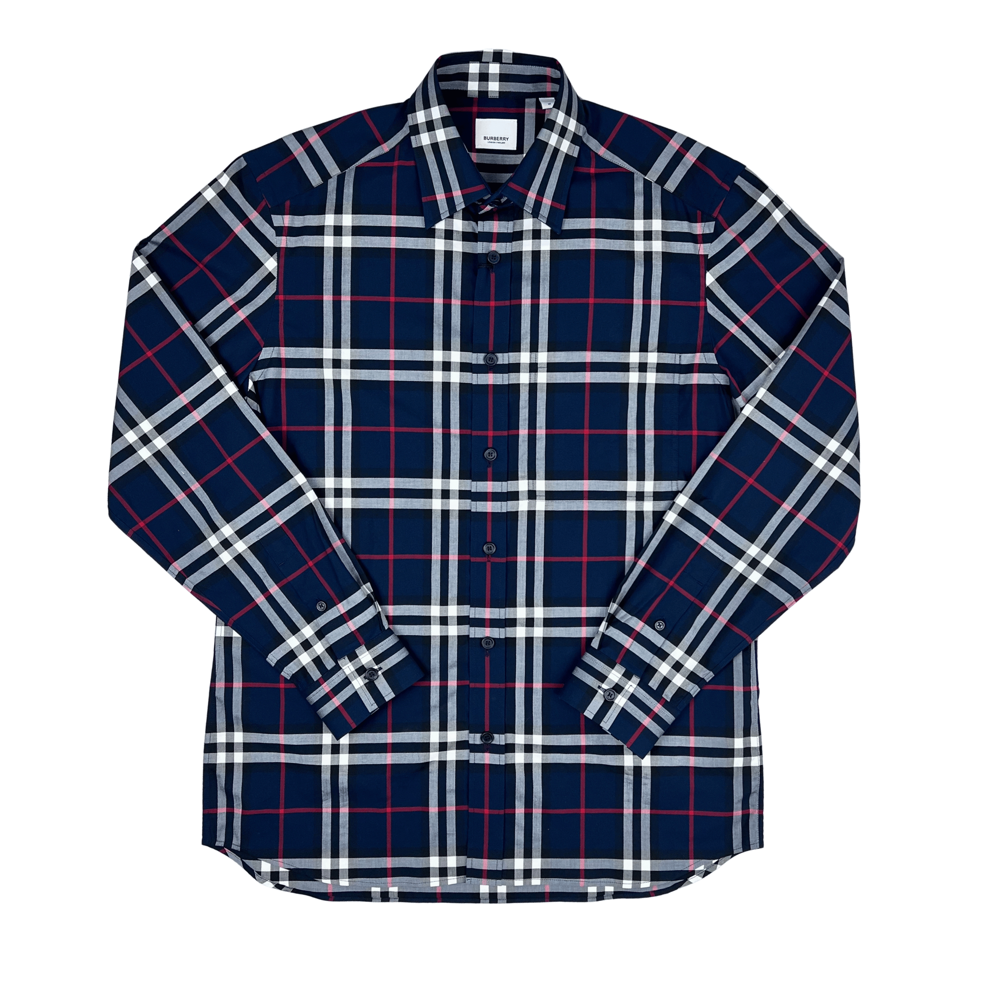 Burberry Check Shirt - Navy