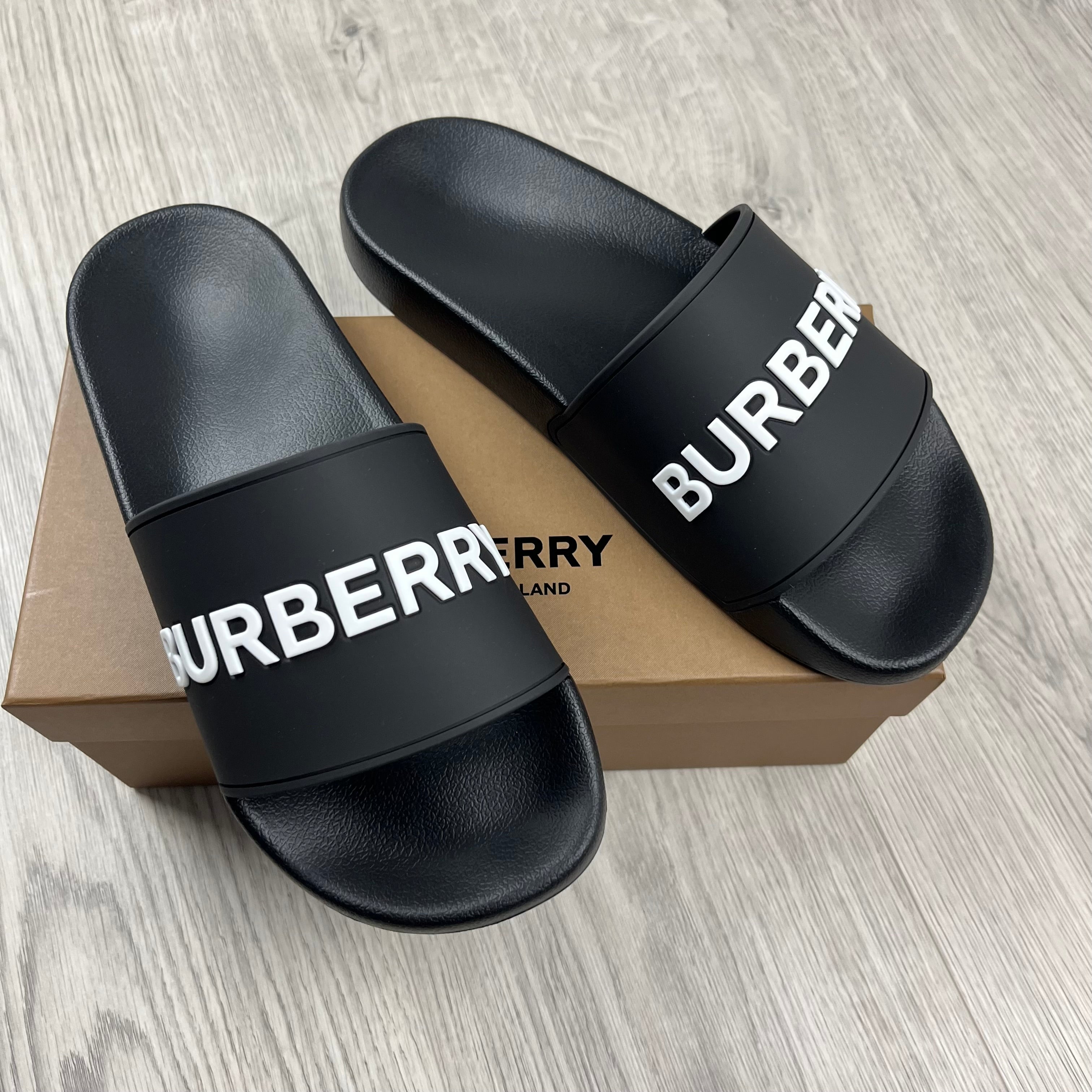 Burberry Furley Slides - Black
