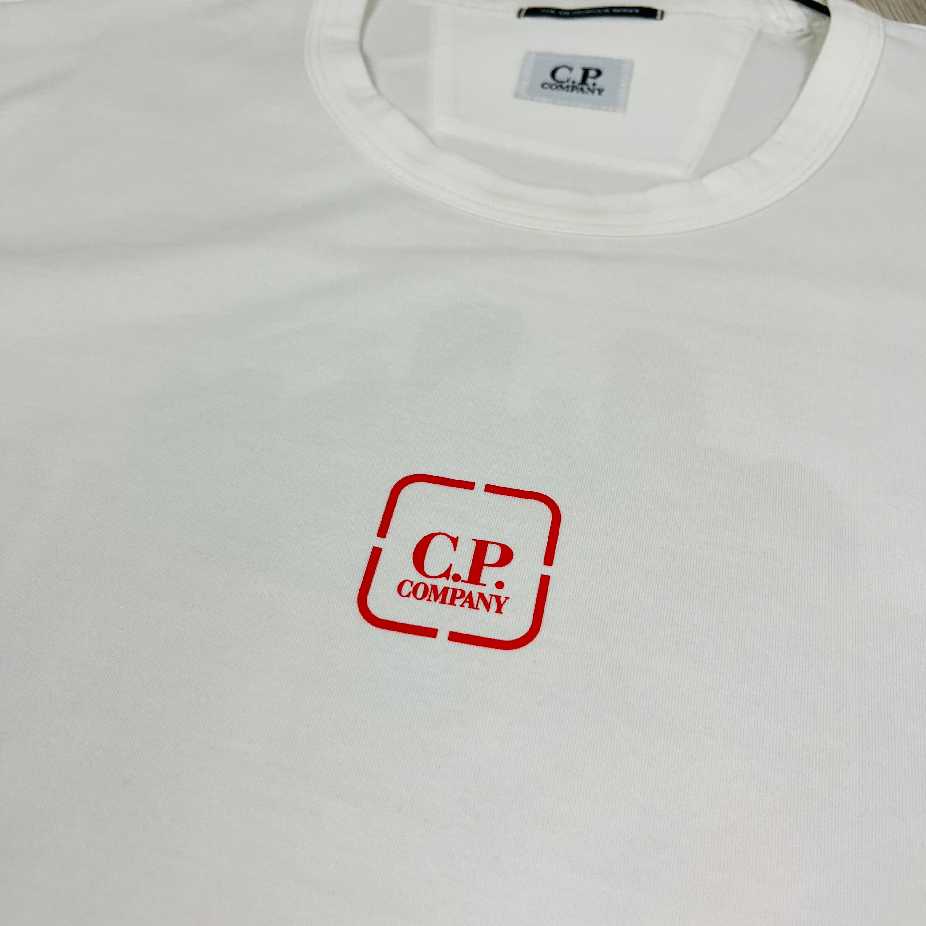 Men's CP Company Metropolis T-Shirt in Gauze White. On sale at Open Attire.