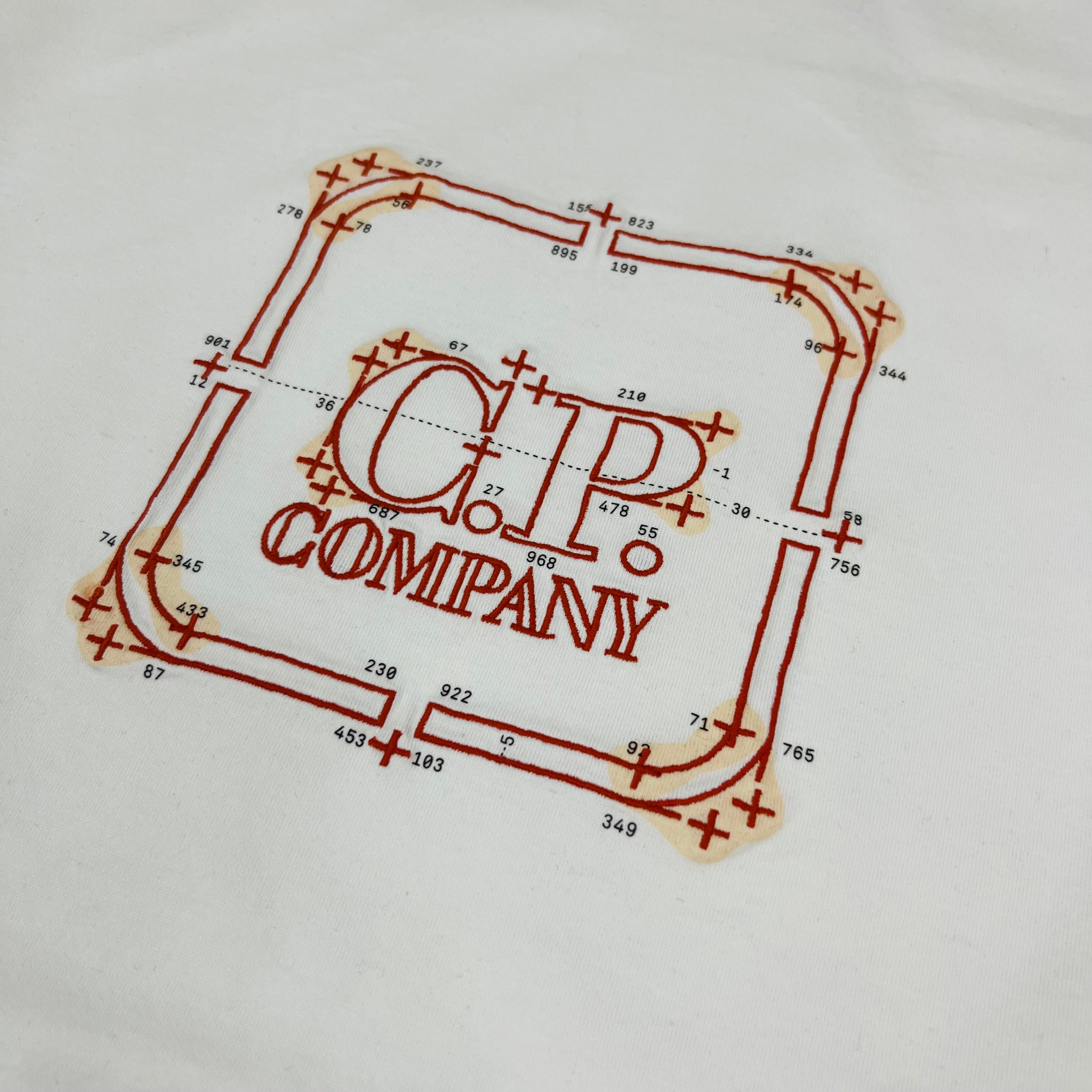 Men's CP Company Metropolis T-Shirt in Gauze White. On sale at Open Attire.