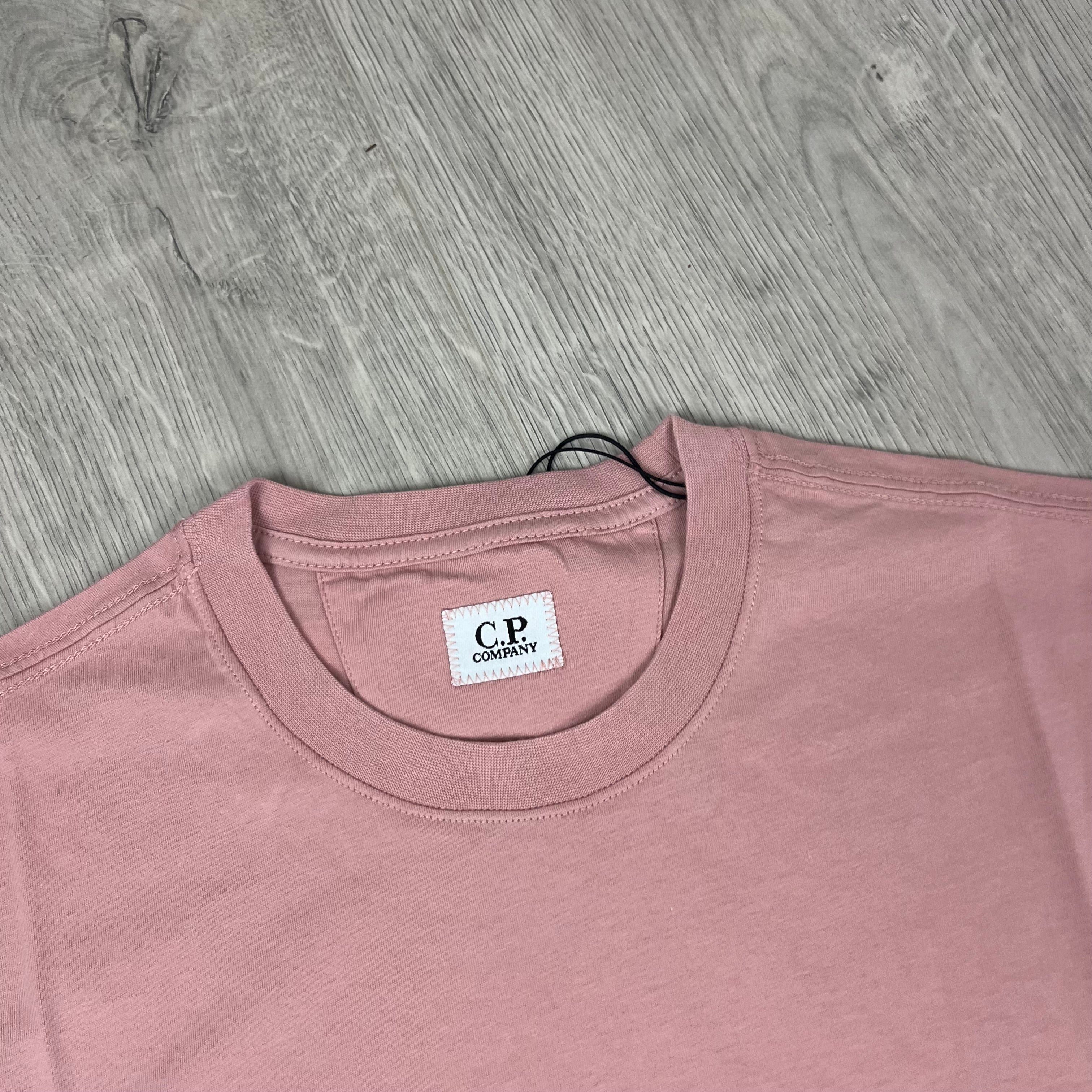 CP Company 30/1 Sailor T-Shirt in Misty Rose. On sale at Open Attire.