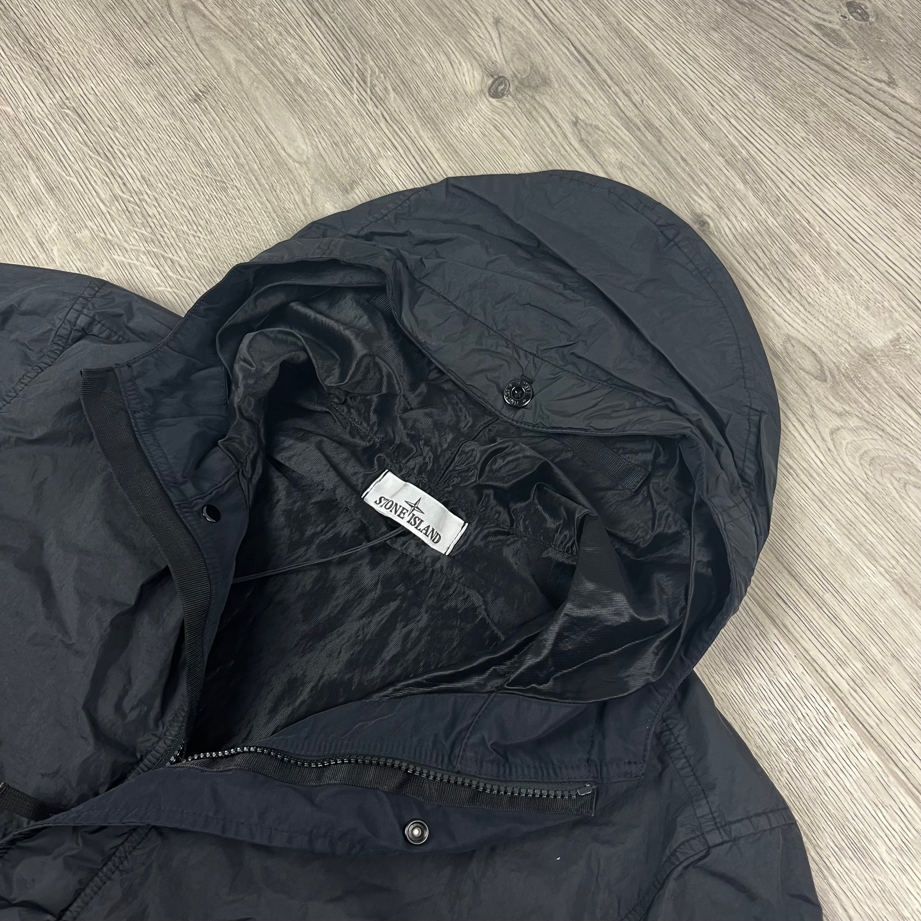 Stone Island Crinkle Reps R-NY Jacket in Black. On sale at Open Attire.