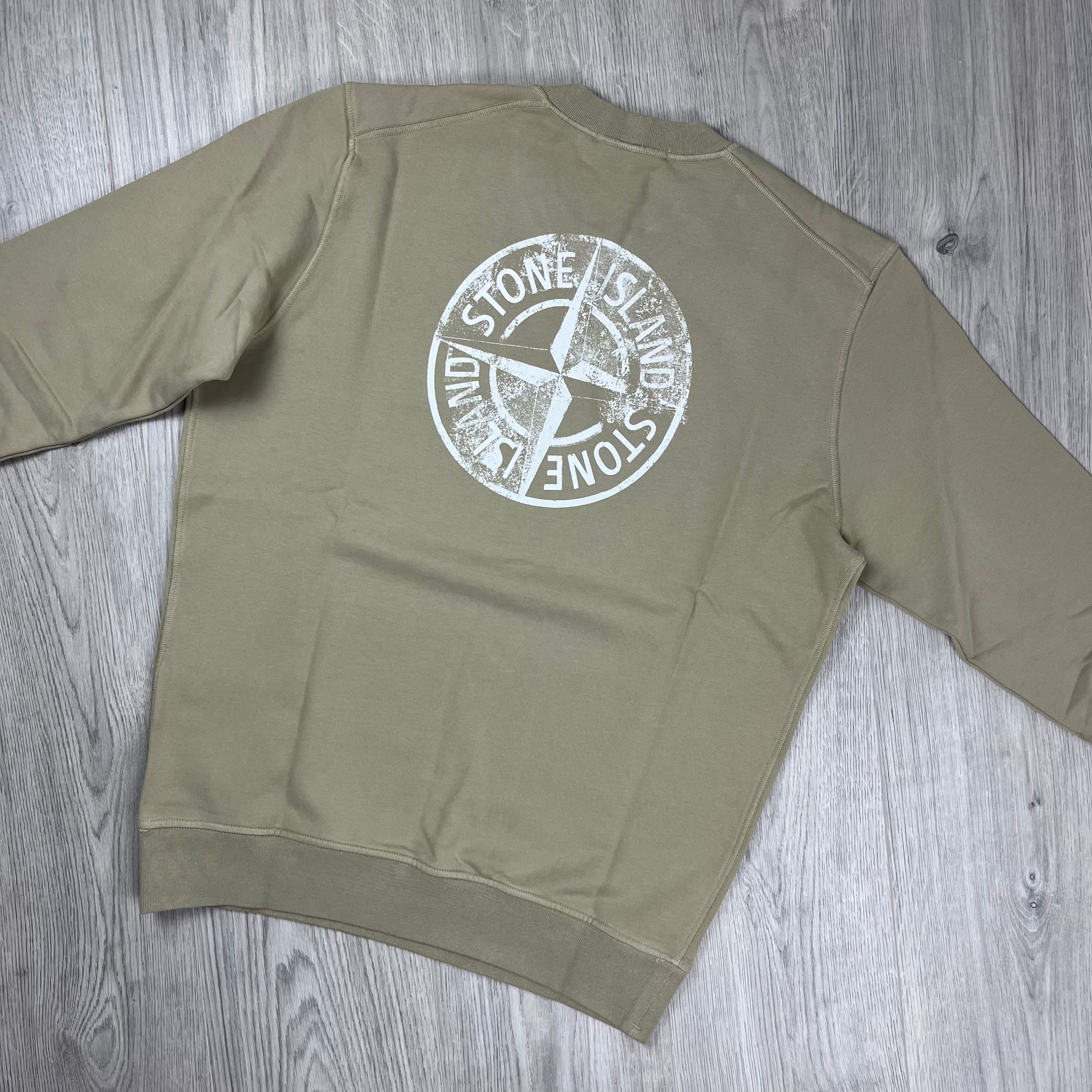 Stone Island 'Institutional Five' Sweatshirt in Desert Beige. On sale at Open Attire.
