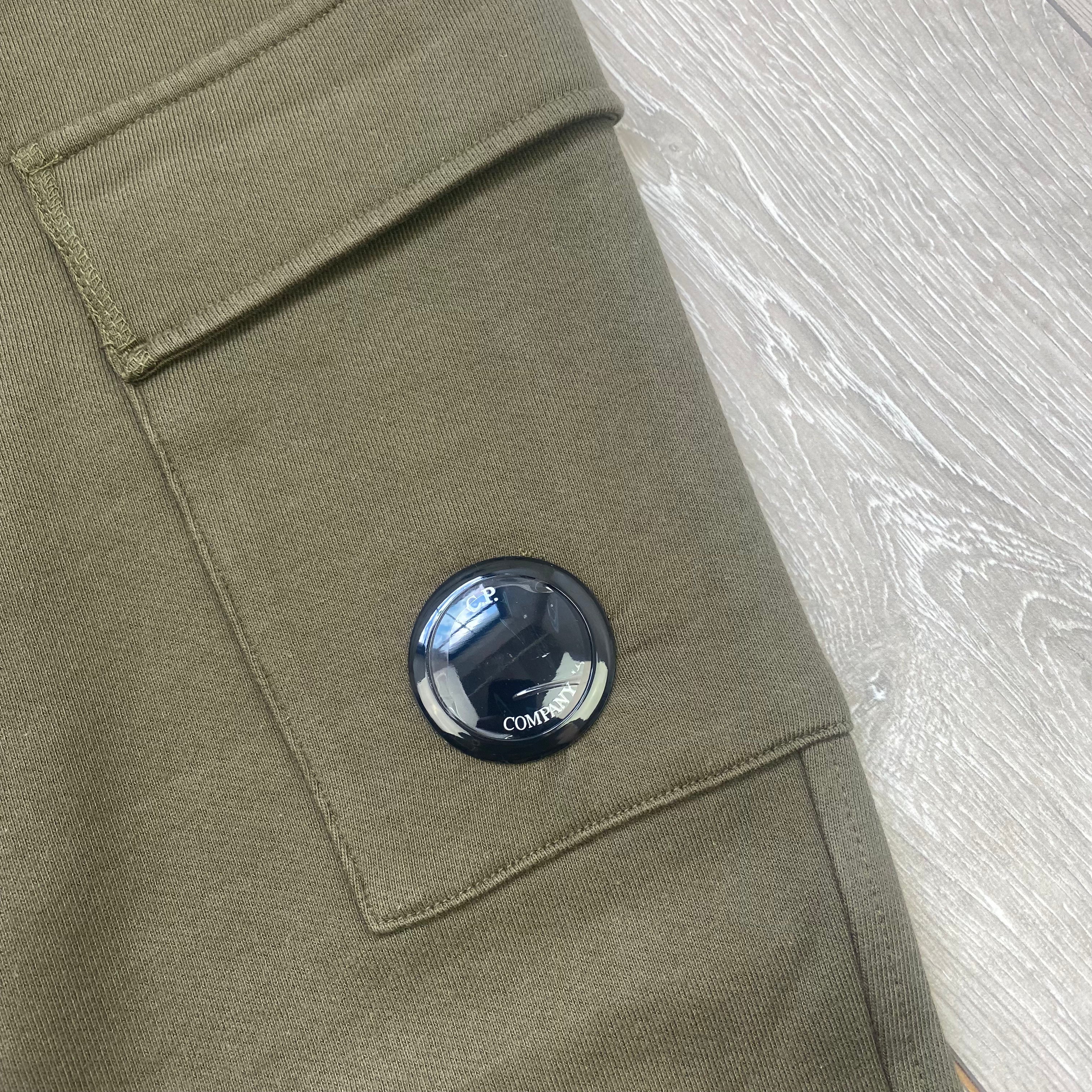 CP Company Raised Fleece Sweatpants - Ivy Green