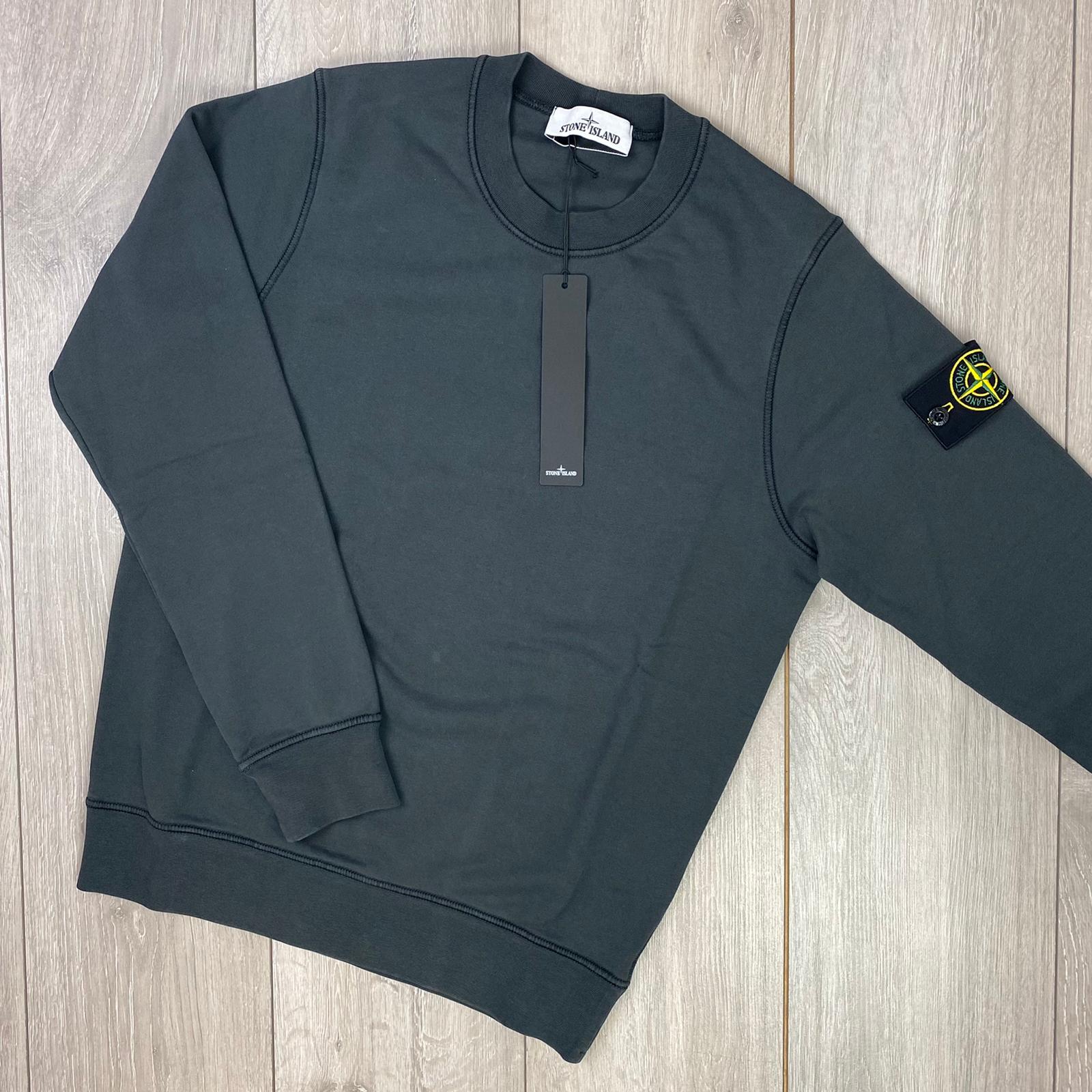 Stone Island Dyed Sweatshirt Charcoal