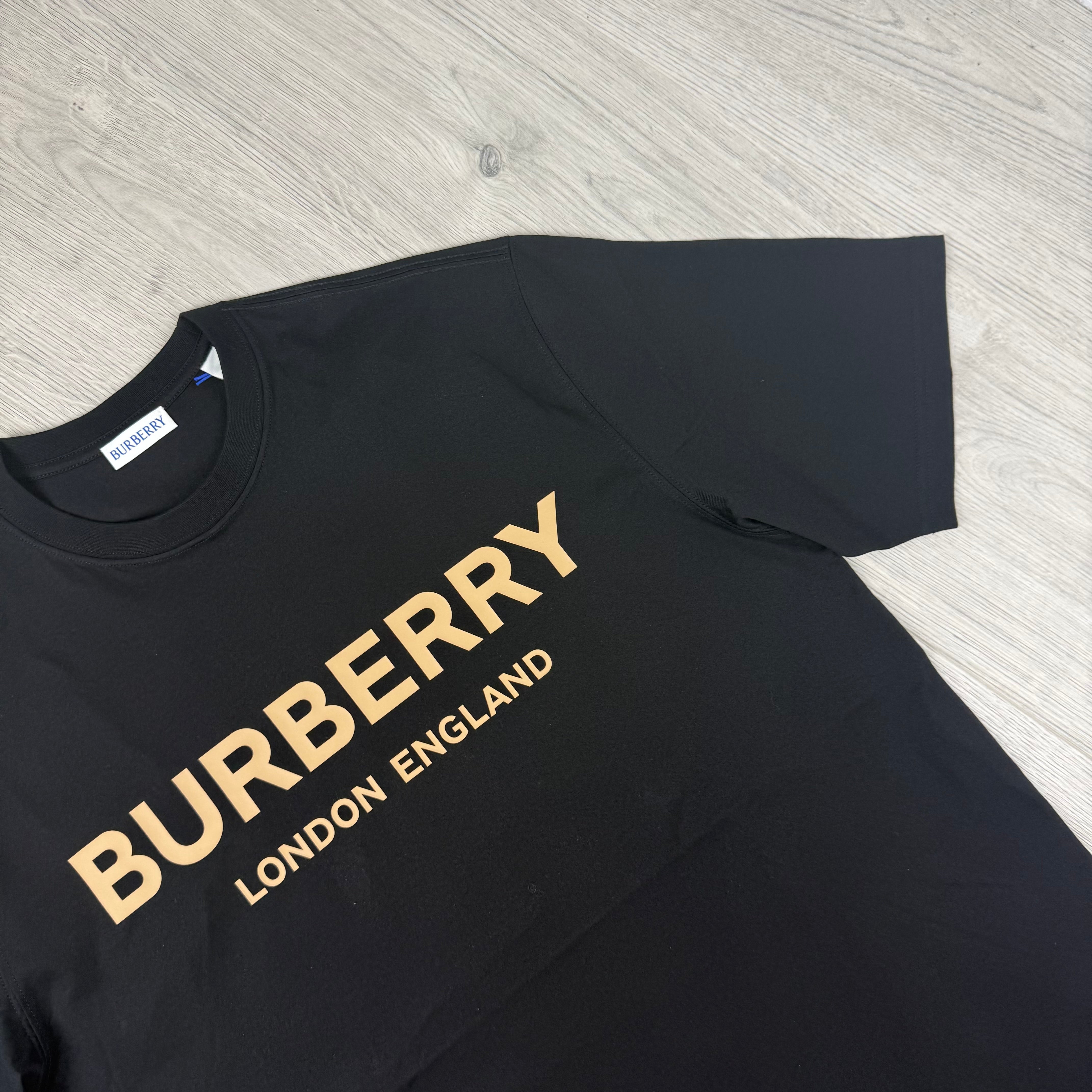 Burberry | Men's 'Ellison' Printed T-Shirt | Black | Outlet Sale