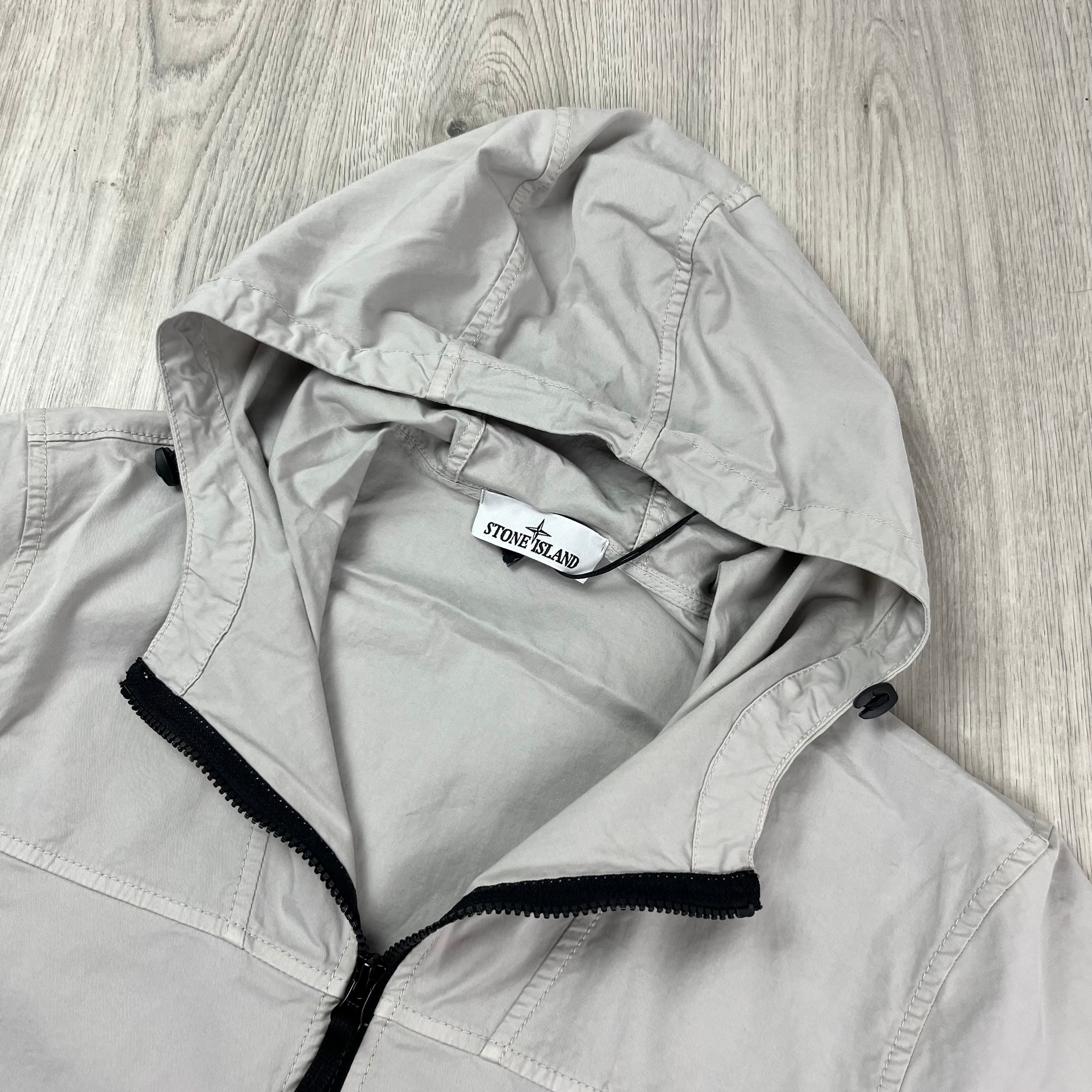 Stone Island Hooded Overshirt in Grey. On sale at Open Attire.