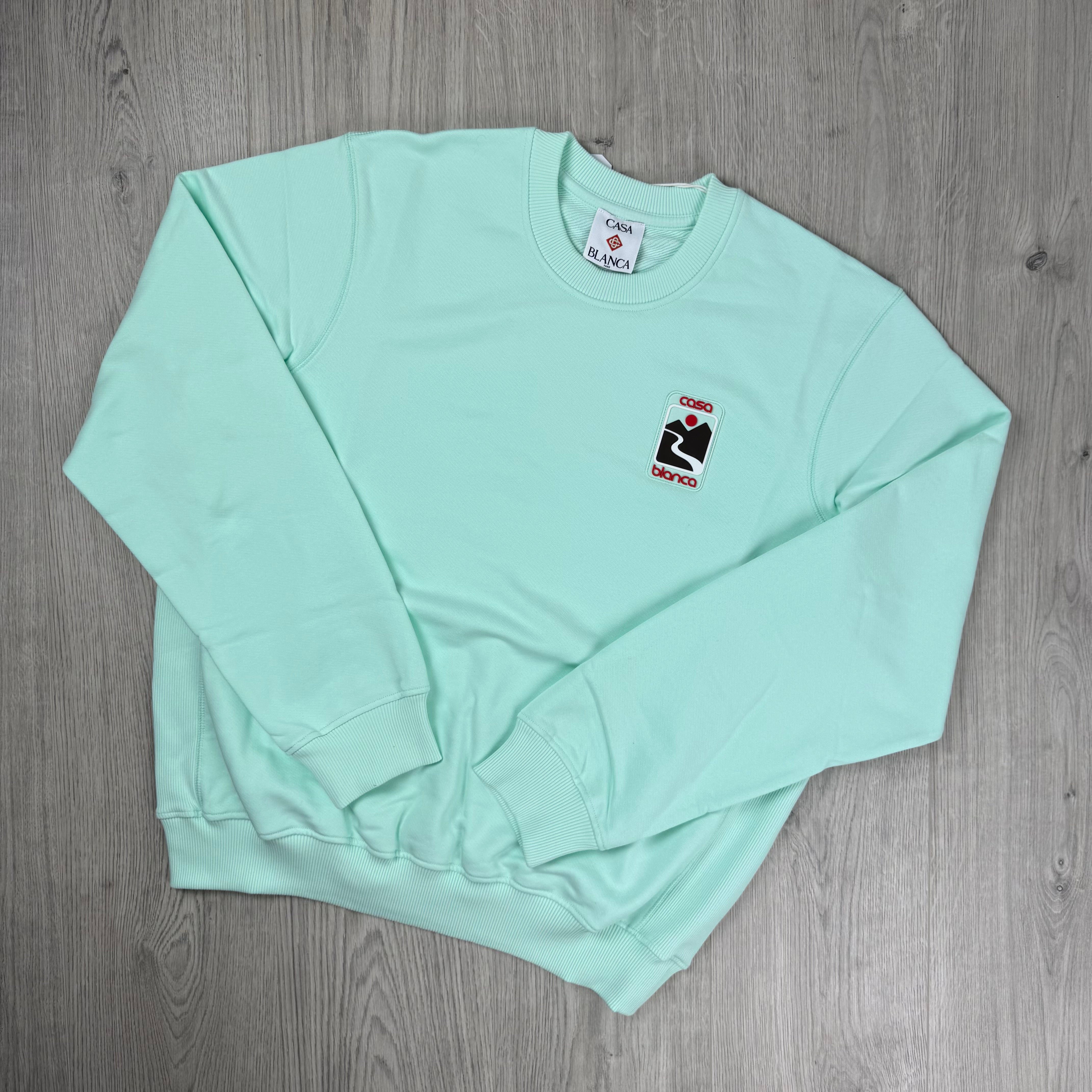 L'Appartement 【STAMMBAUM/】H/S LOGO Sweat Casablanca | Men's 'Sunset Valley' Tracksuit | Mint | Outlet Sale