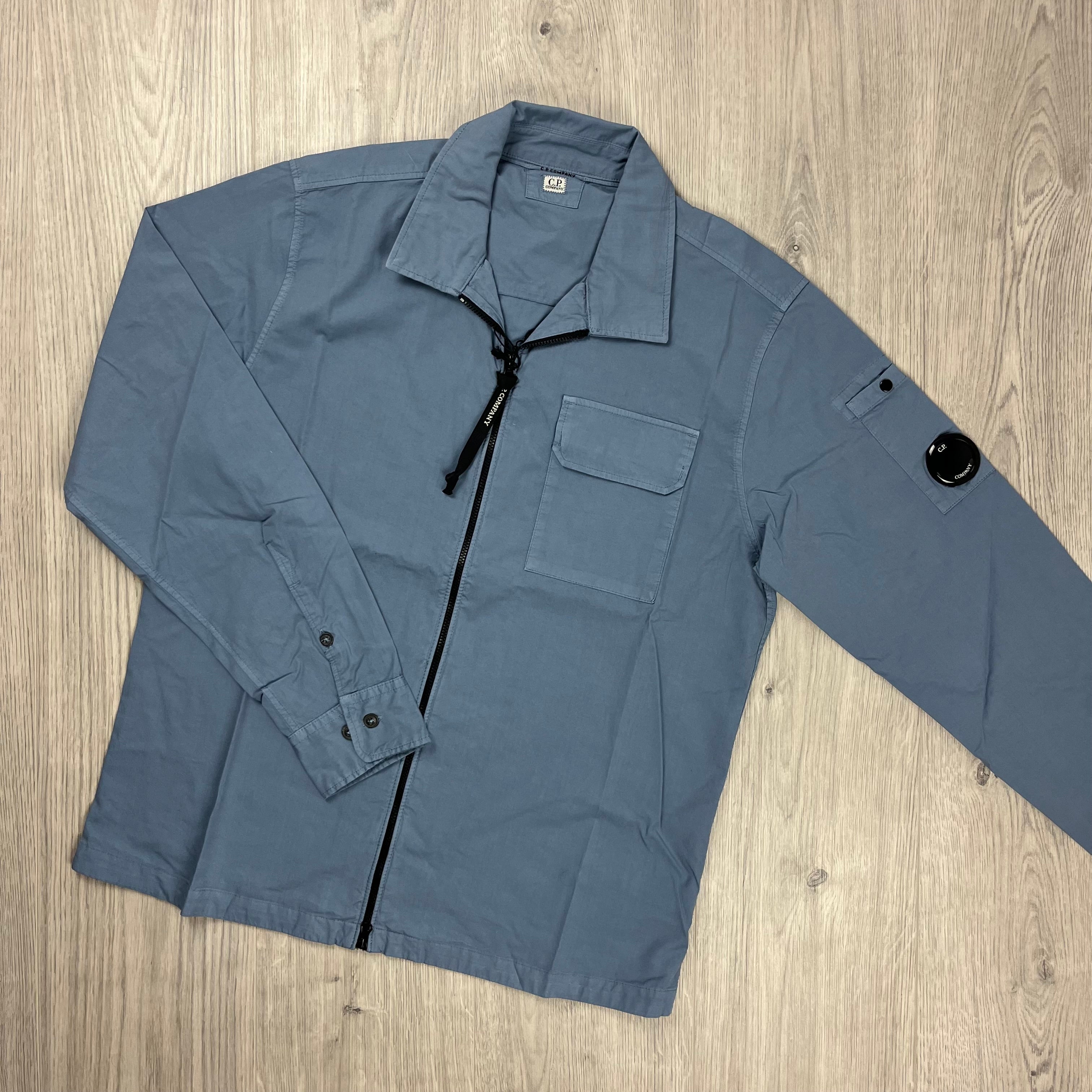 【新品】C.P. Company overshirts オーバーシャツ ナイロン CP Company Zip Overshirt - Flint Stone