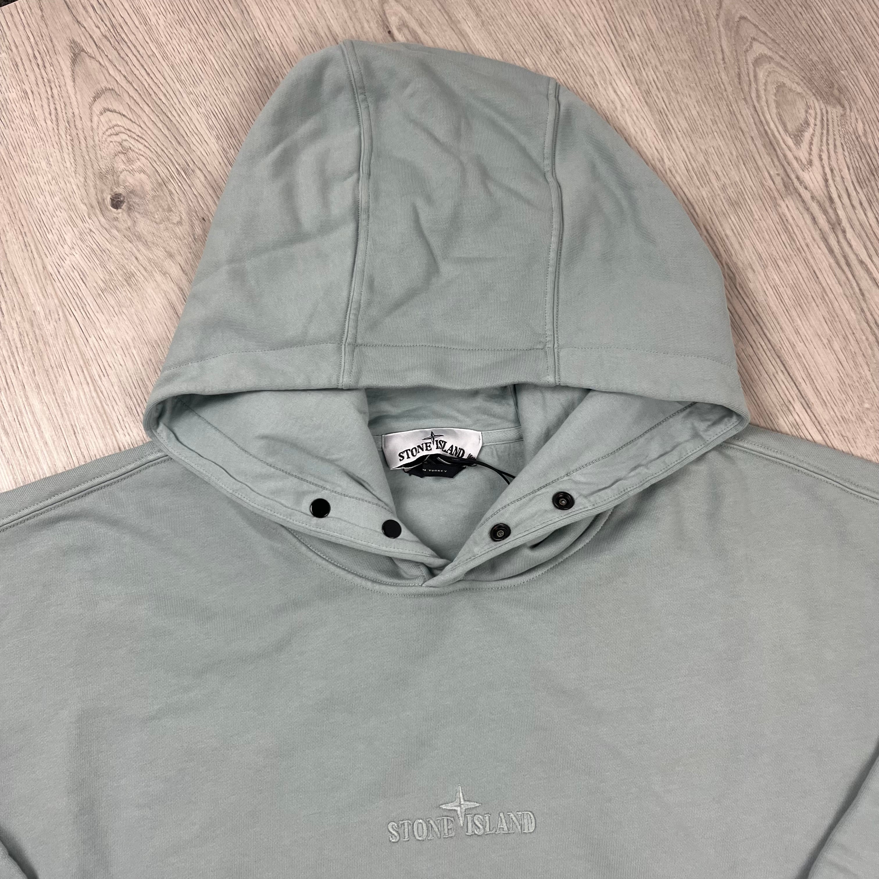 Stone Island Embroidered Hoodie Sky Blue XXL