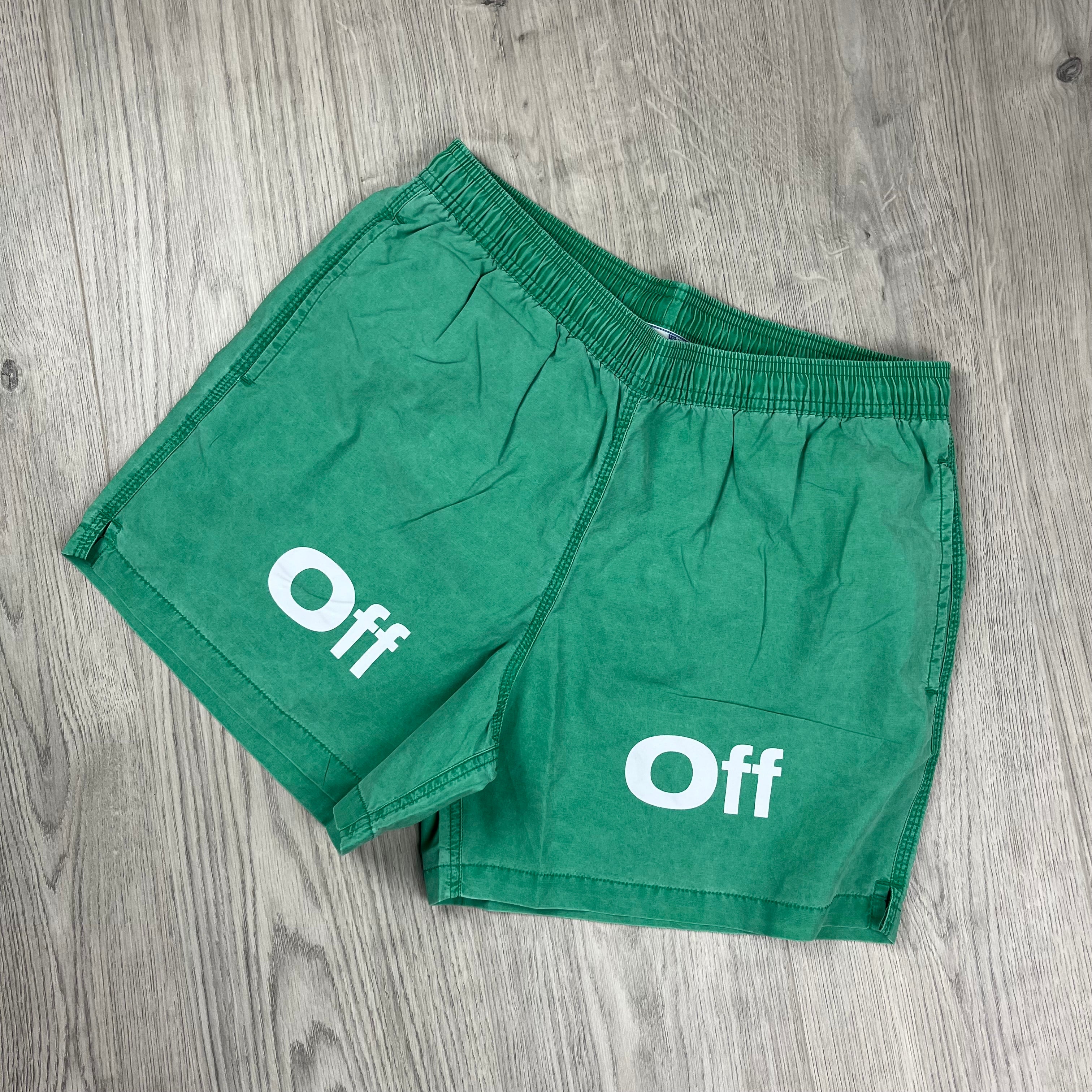 Off-White Swim Shorts - Green