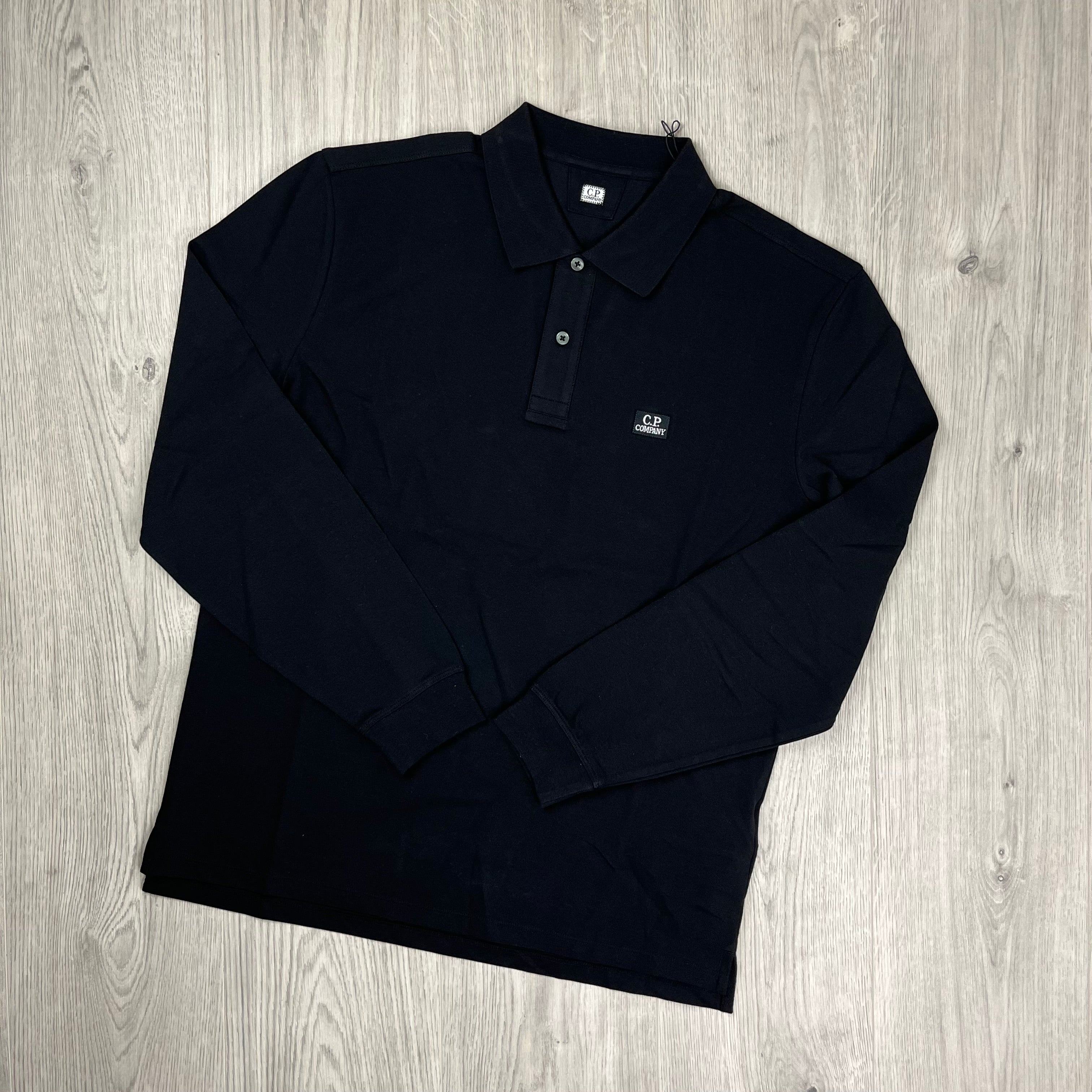 CP Company Piquet Polo Shirt - Black